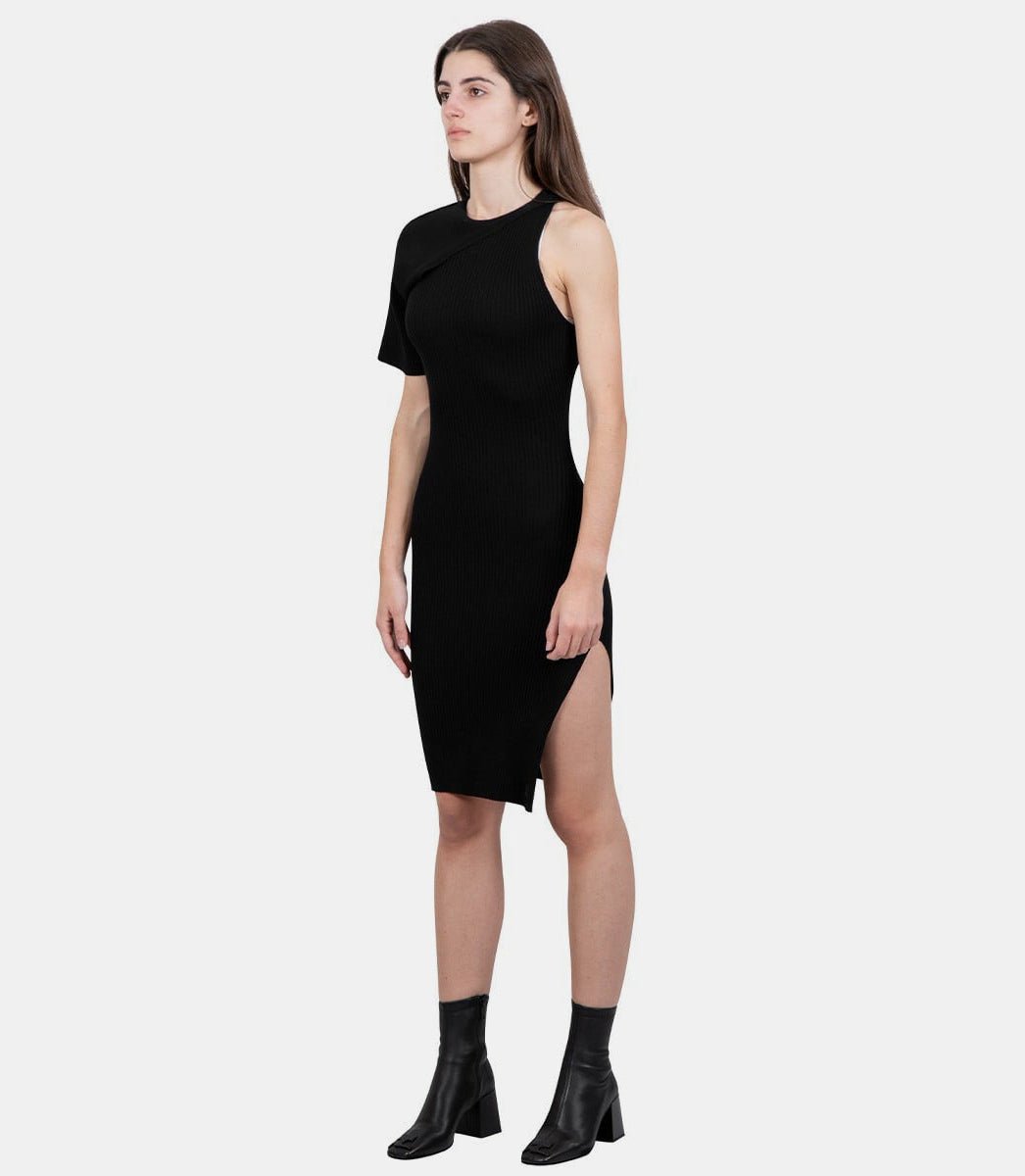 Robe maille côtelée asymétrique323MRO203FI0001 - 9999 - FW23 - SCourrèges