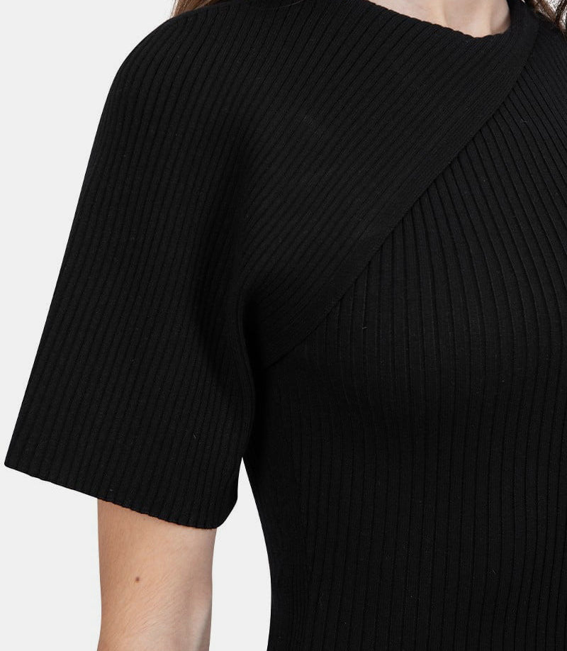 Robe maille côtelée asymétrique323MRO203FI0001 - 9999 - FW23 - SCourrèges