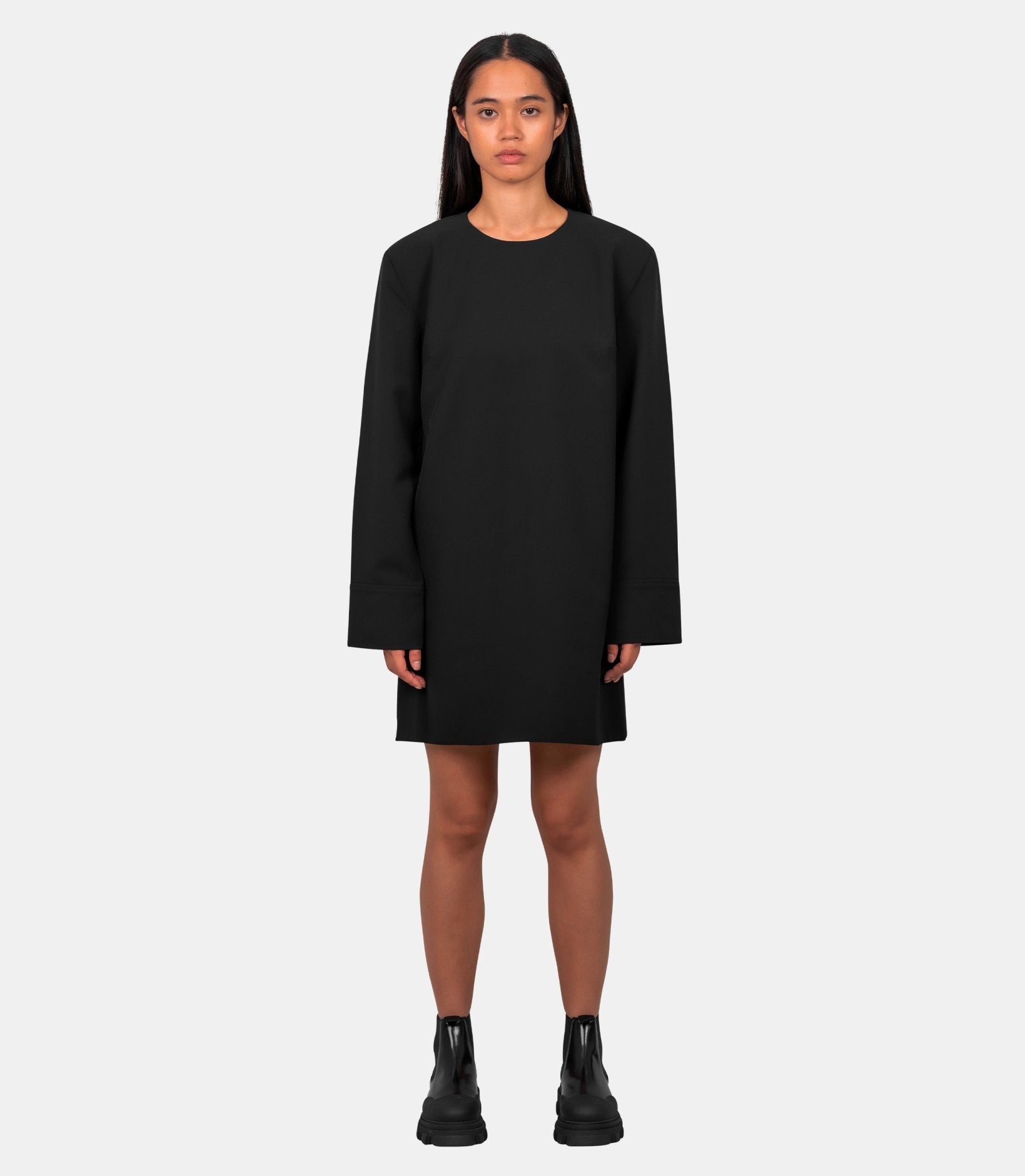 Robe mini à col rond - W0995 - 099 - 36 - Ganni