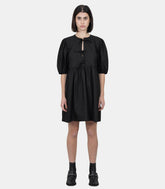 Robe mini en popeline de coton à nœudF9005 - 099 - 34Ganni