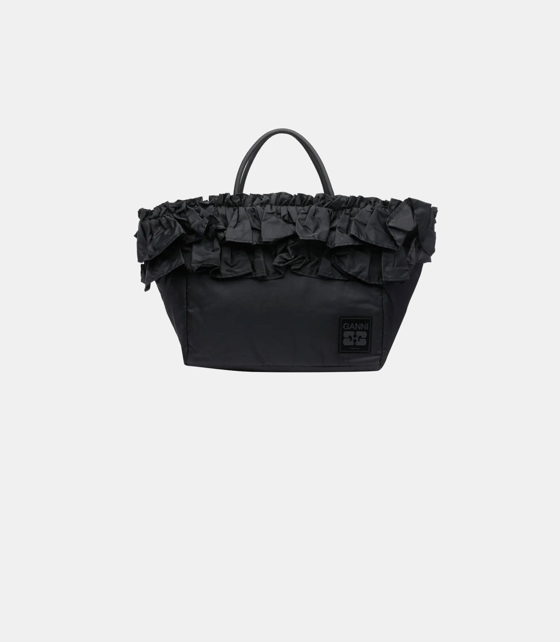 Sac shopper xxl ruffle - A7188-099-OS - Ganni