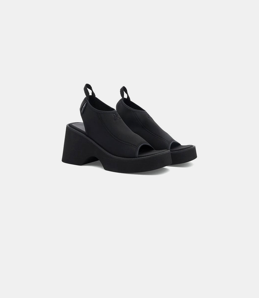 Sandales à logo brodé523SSD001NE0005 - BLACK - SS23 - 37Courrèges