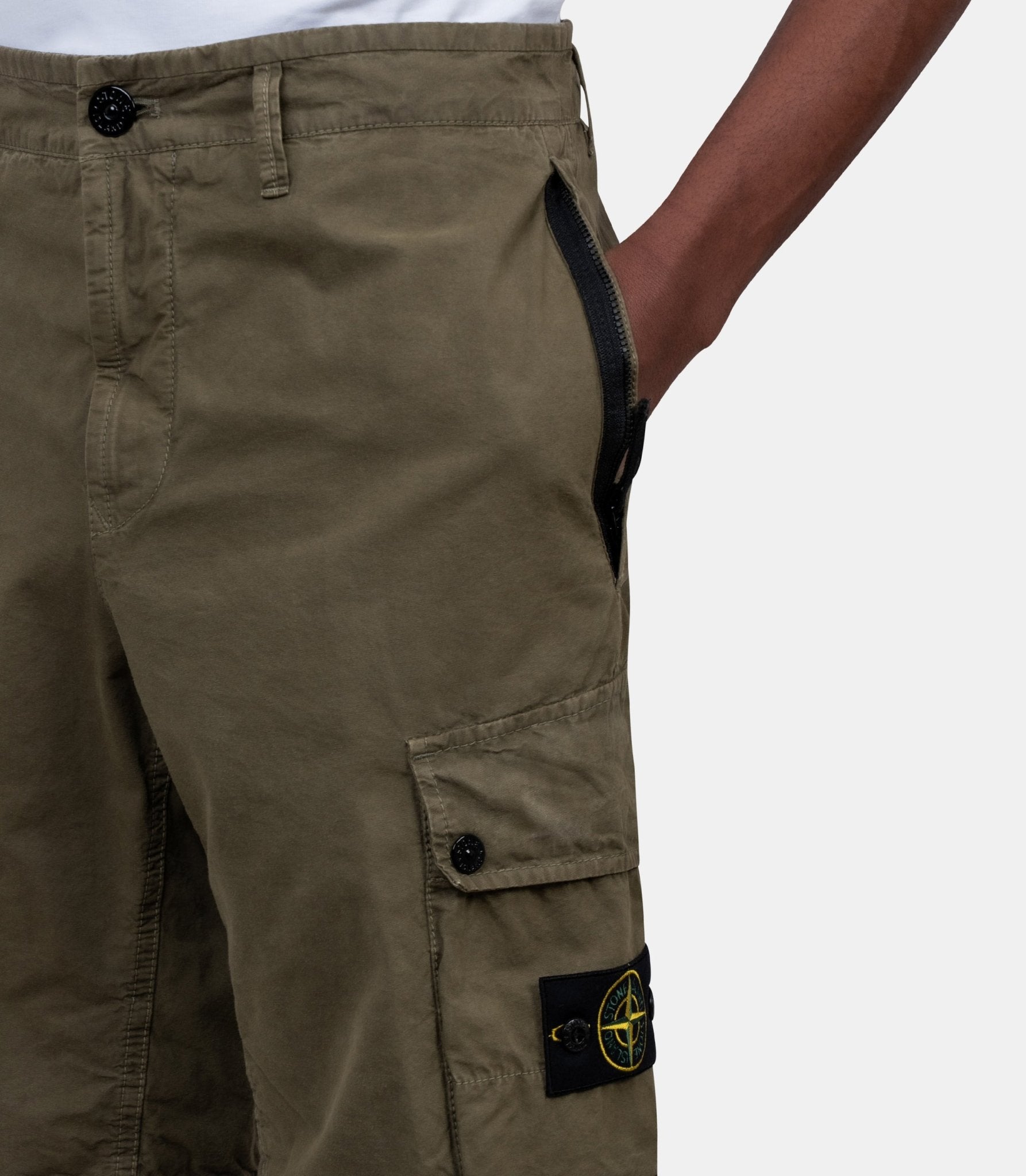 Short cotton canvas "old effect" - L1S15L100019S00WA-V015G-30 - Stone island