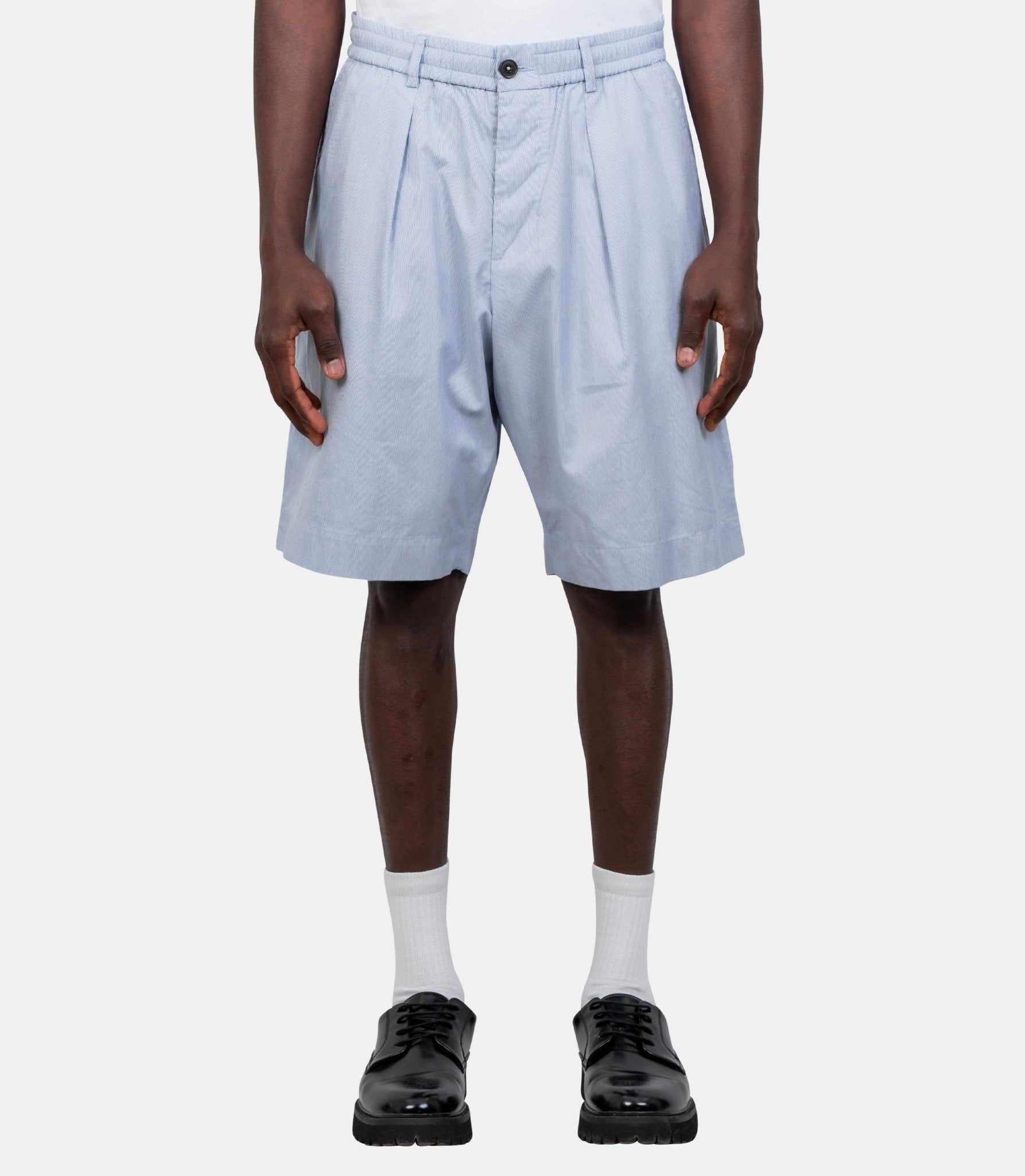 Short plissé - 34150-navy -28 - Universal works.