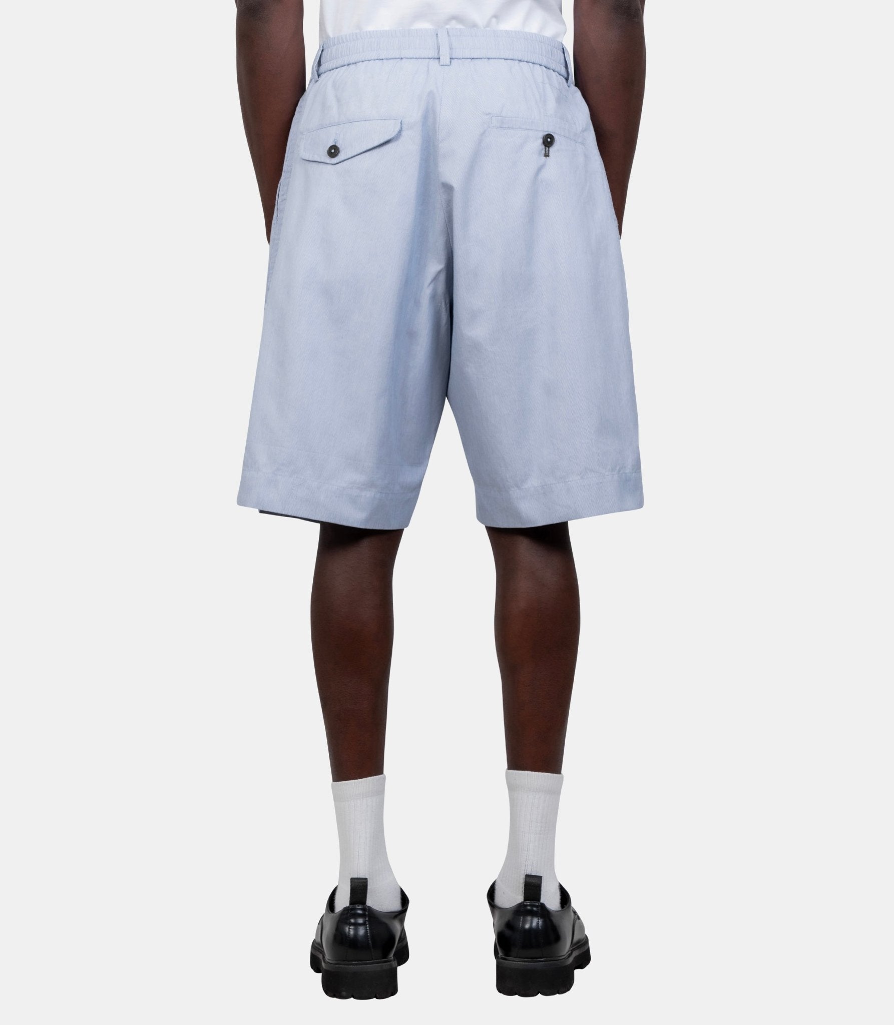 Short plissé - 34150-navy -28 - Universal works.