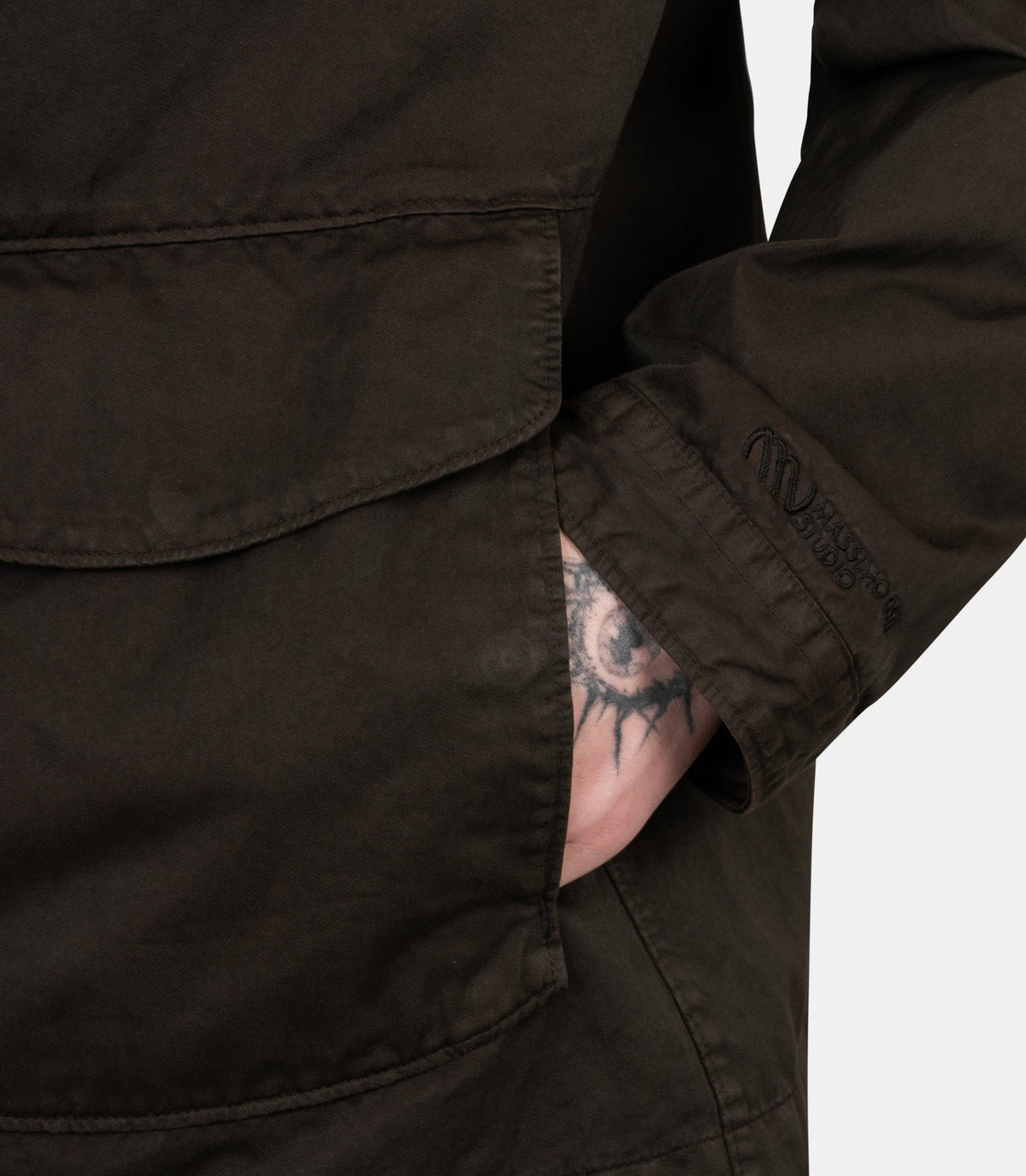 Surchemise gabardine-21MMOS102A-110500G-383-M-Massimo osti