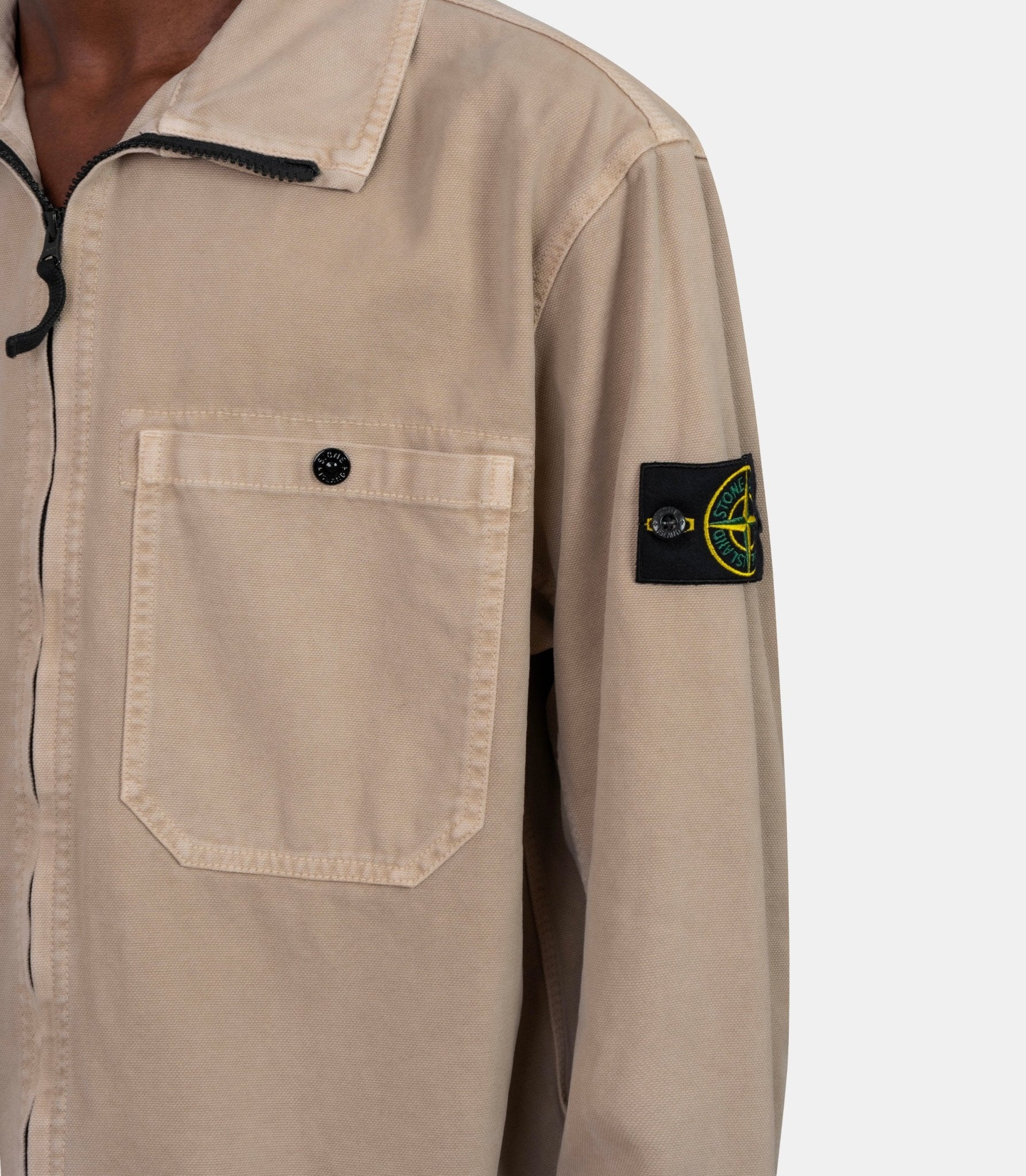 Surchemise organic panama cotton "old" effect - L1S151200014S0184-V019A-M - Stone island