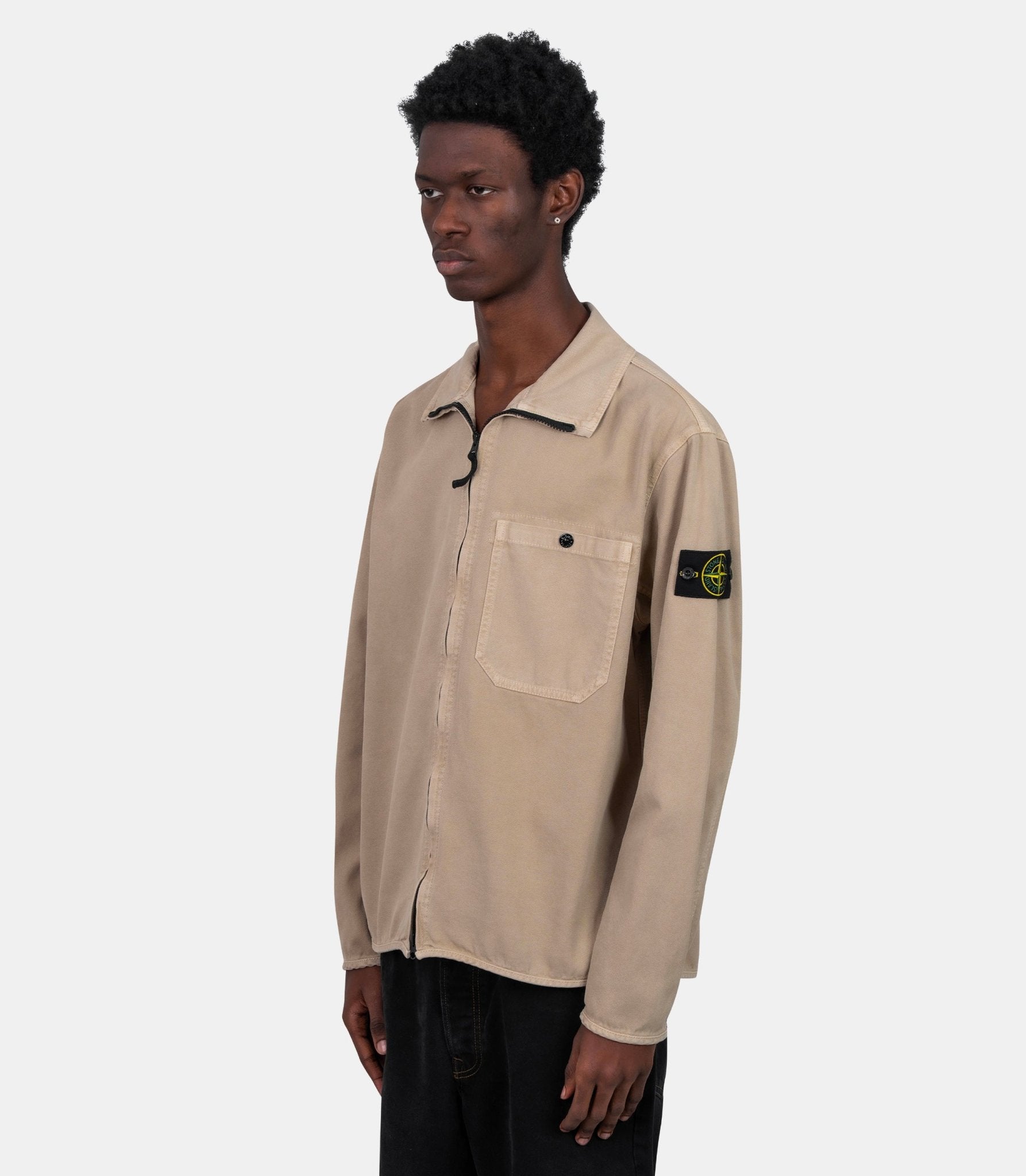 Surchemise organic panama cotton "old" effect - L1S151200014S0184-V019A-M - Stone island