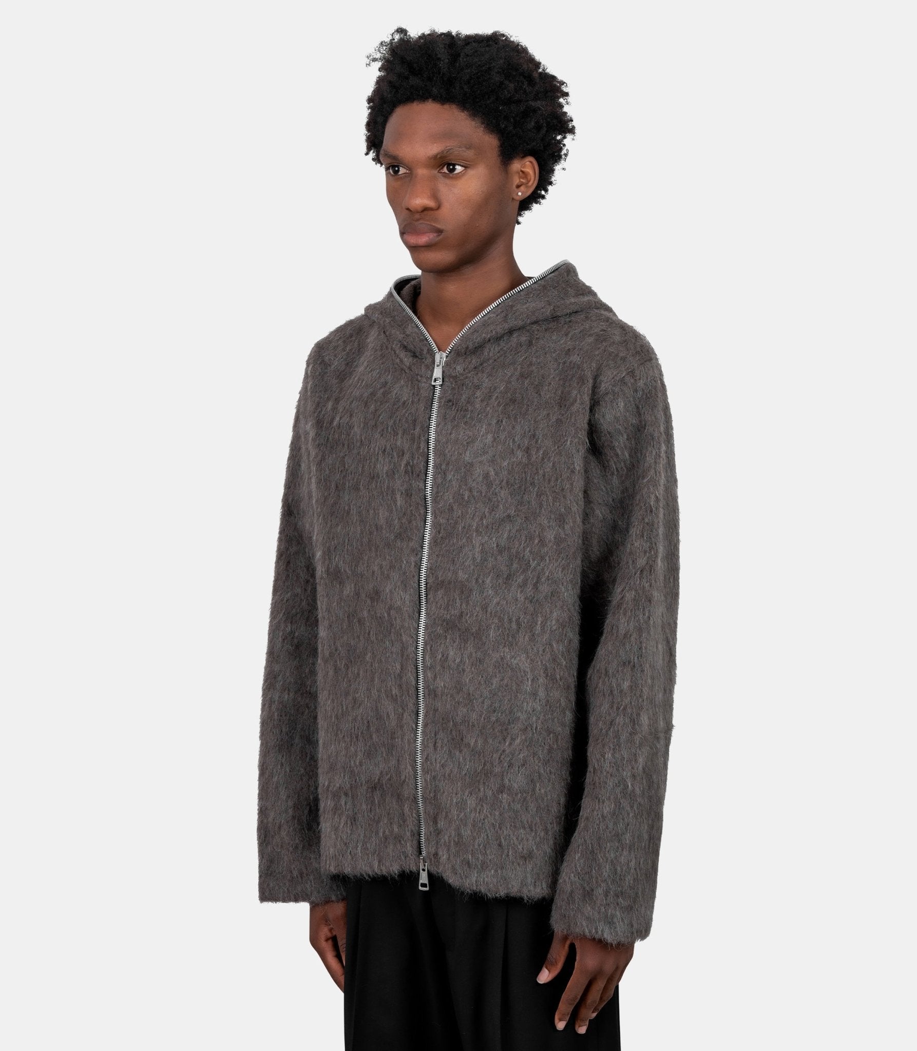Sweat à capuche zippé-M2266FM-Gris taupe-46-Our legacy