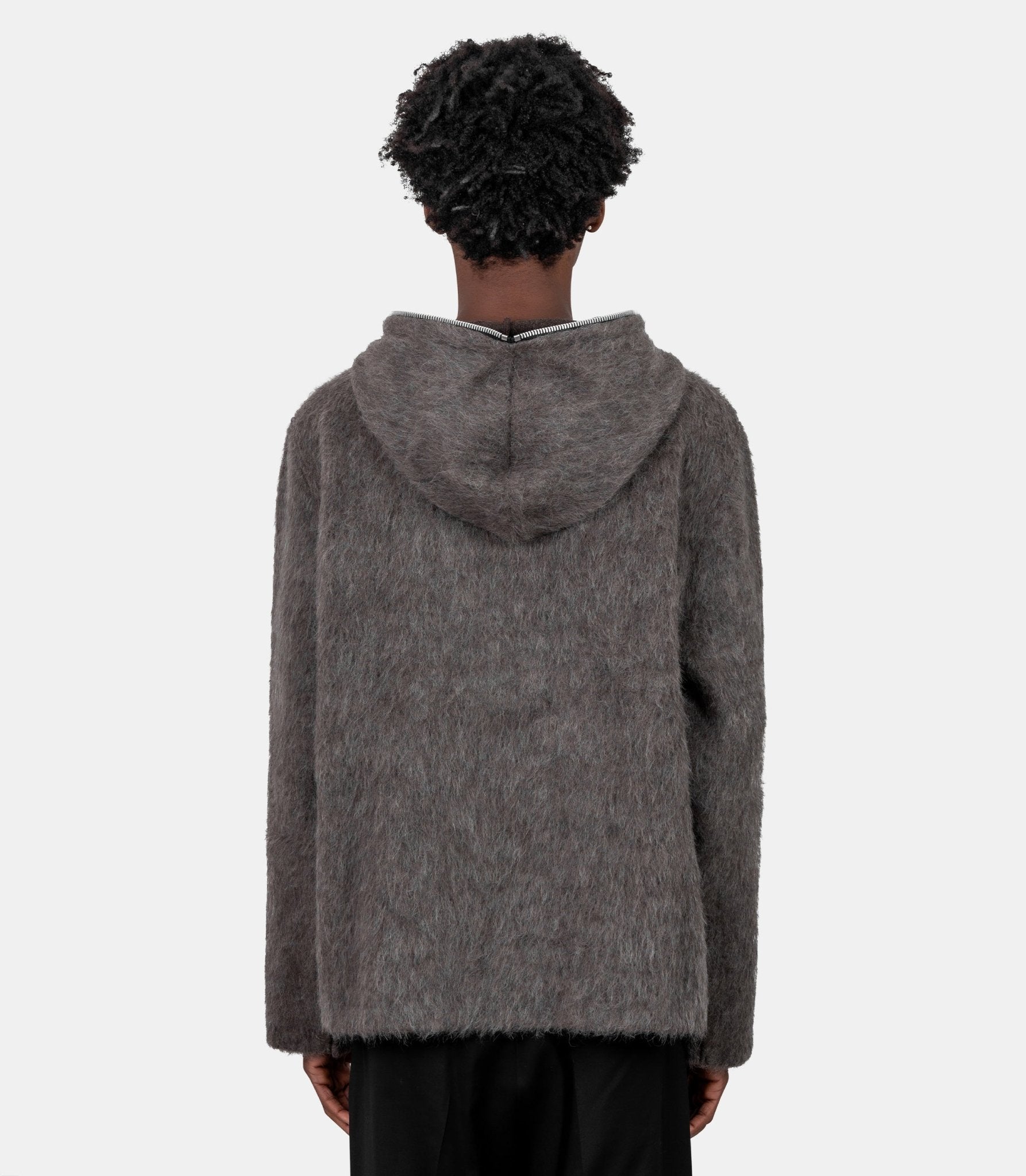 Sweat à capuche zippé-M2266FM-Gris taupe-46-Our legacy