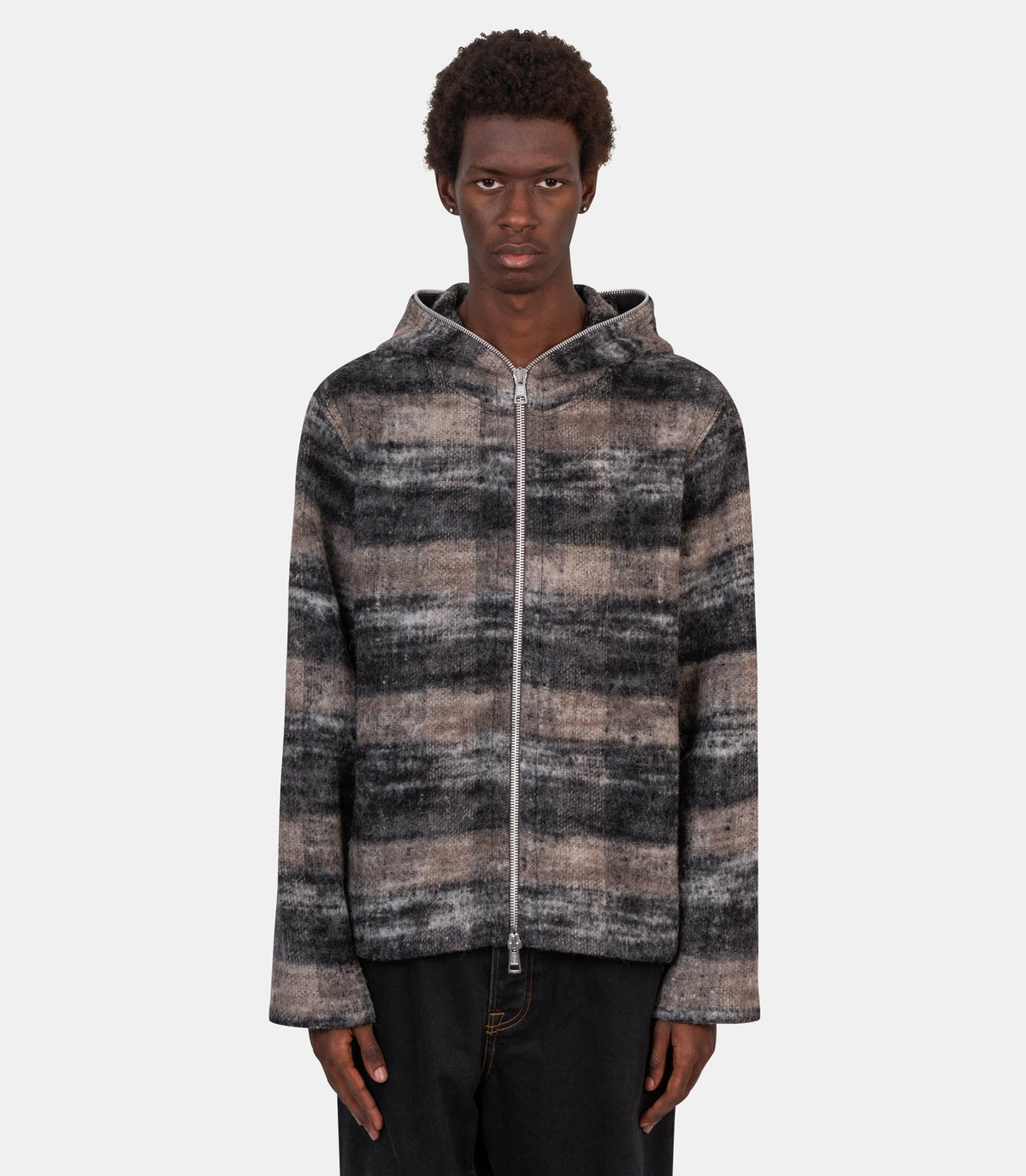 Sweat à capuche zippé-M4266FN-Vert-44-Our legacy