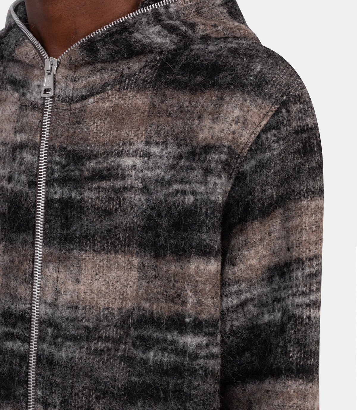 Sweat à capuche zippé-M4266FN-Vert-44-Our legacy