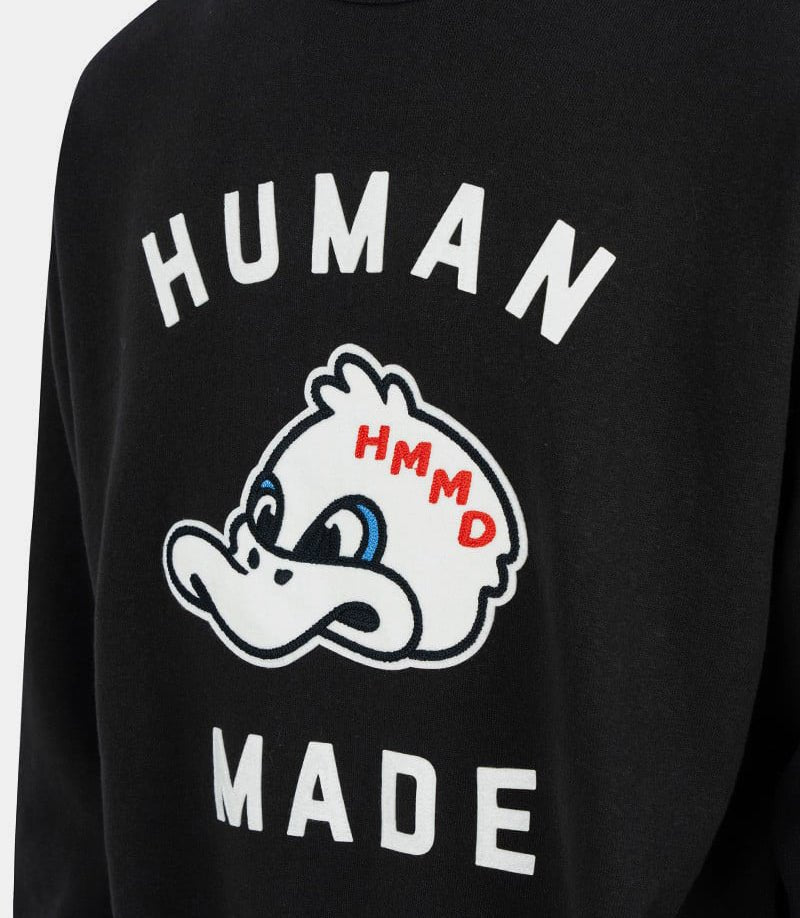 Sweat-shirt tricoté noirHM28CS029 - BLACK - FW24 - MHuman made