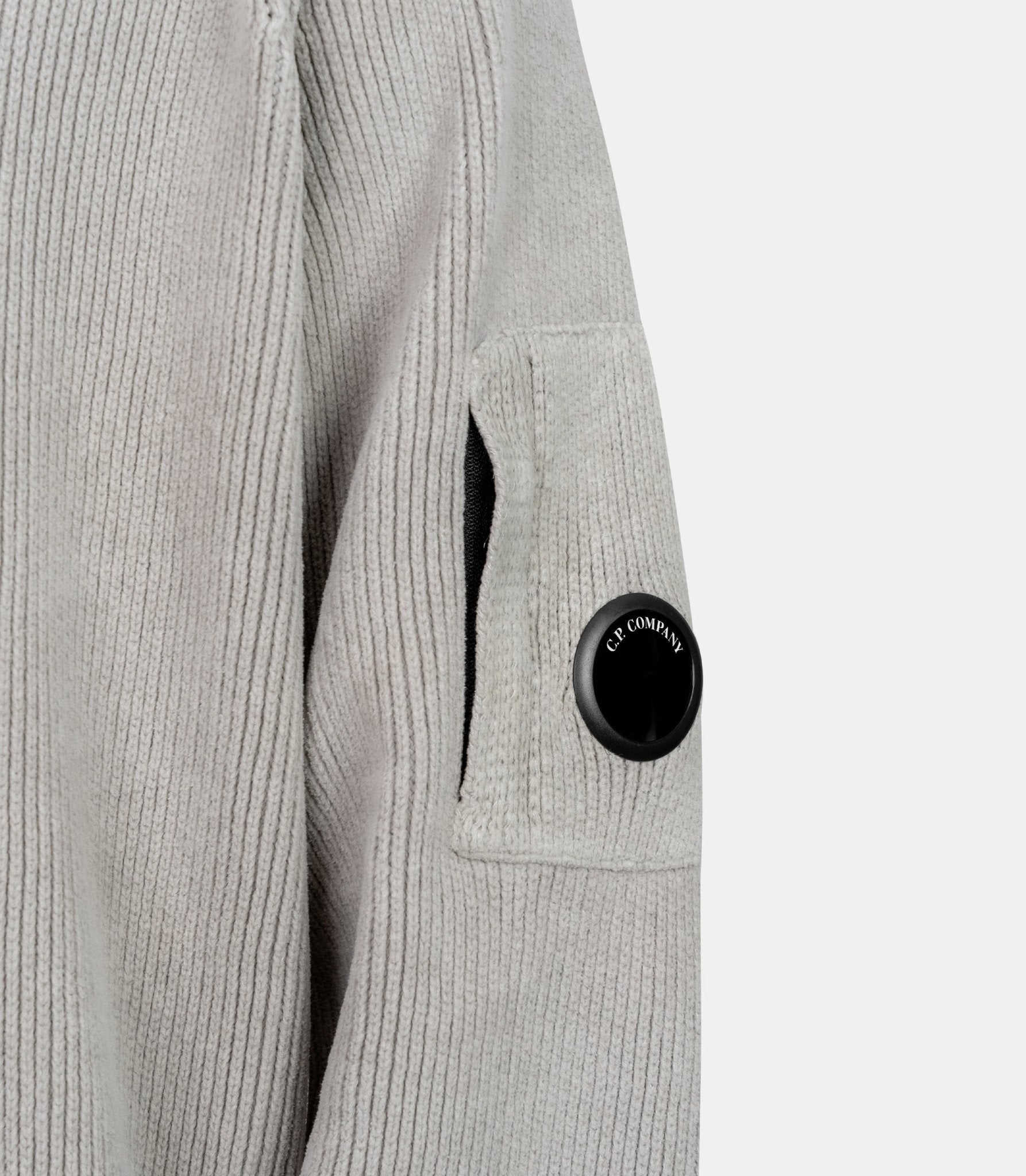 Sweatshirt chenille à col polo-21CMKN198A-005558G-936-S-C.p. company