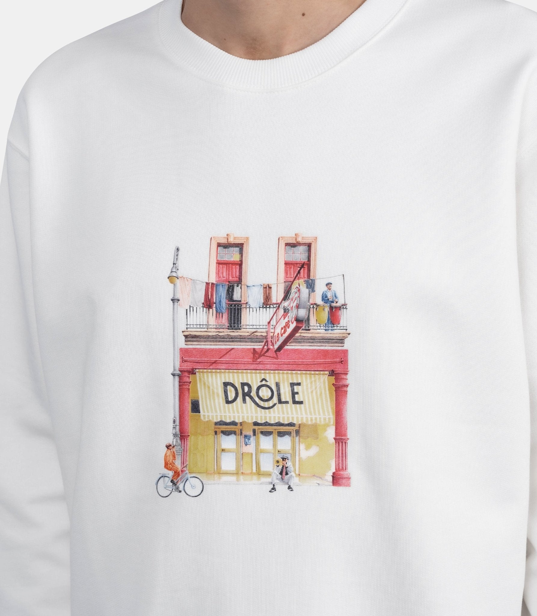 Sweatshirt drôle café - SW201-CO127-OW-S - Drôle de monsieur