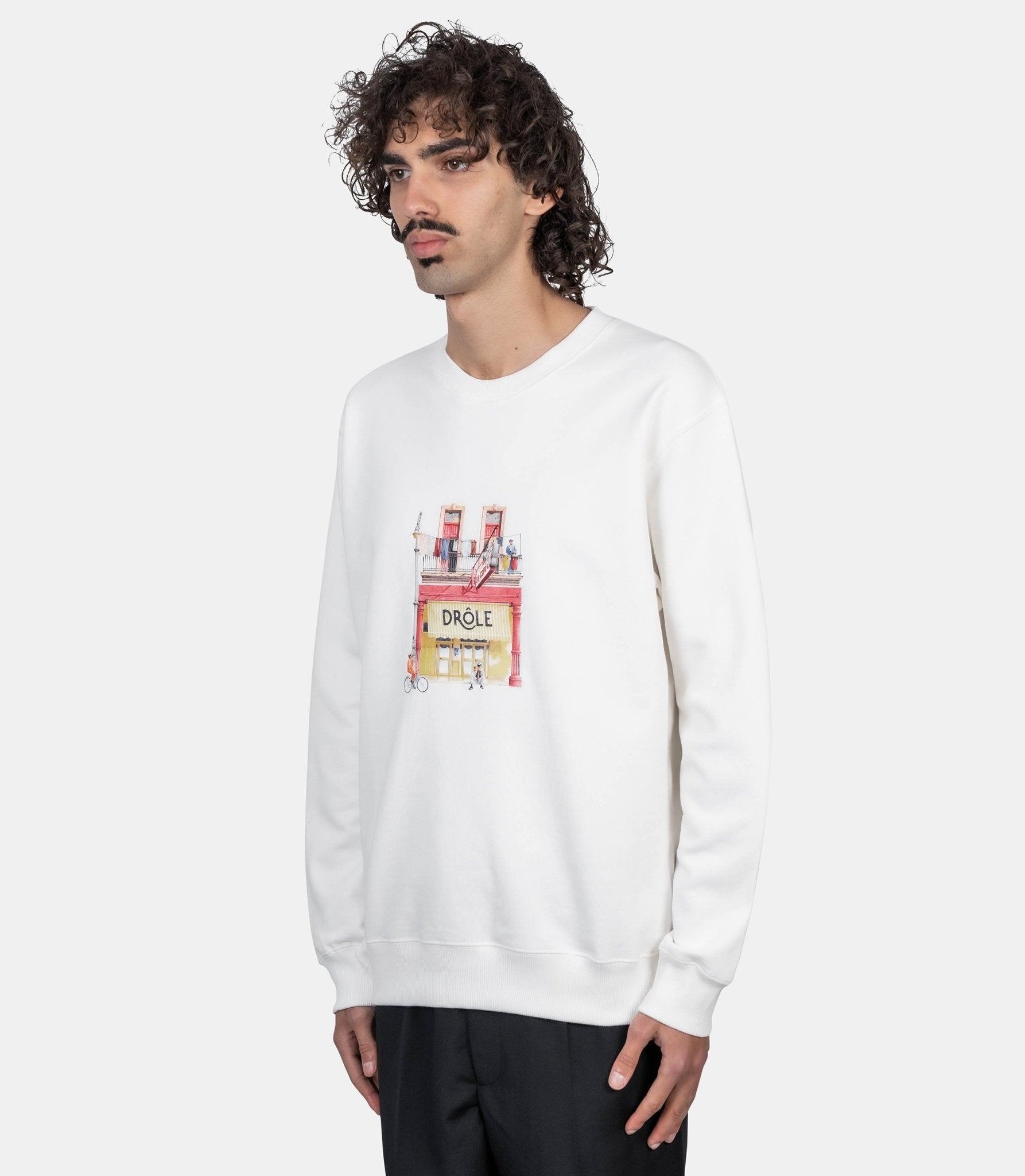 Sweatshirt drôle café - SW201-CO127-OW-S - Drôle de monsieur