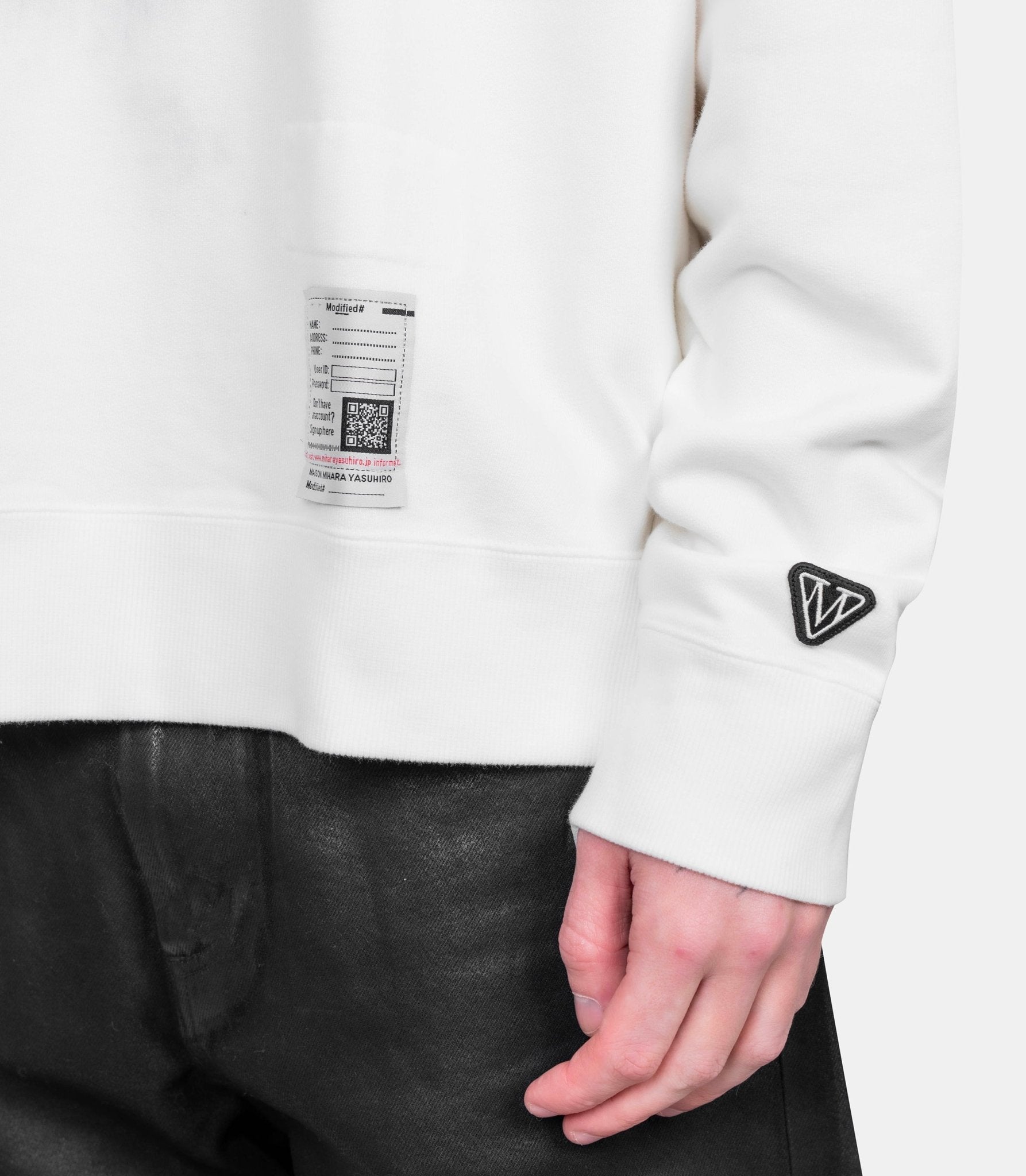 Sweatshirt imprimé chat - J15PO742-WHITE-44 - Mihara yasuhiro