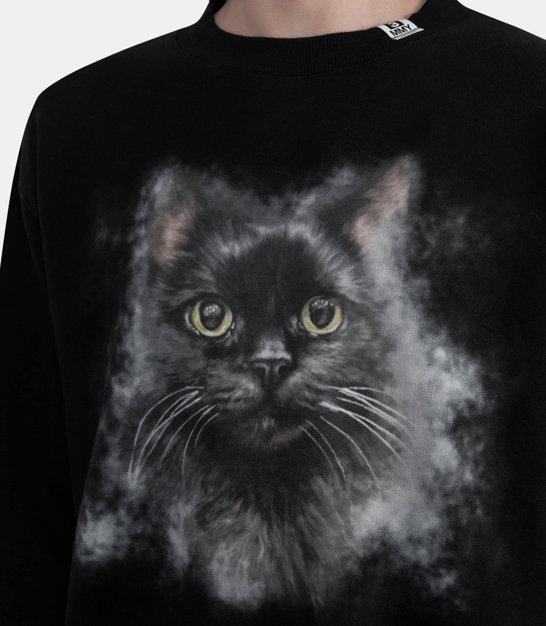 Sweatshirt imprimé chat - K16PO752-B-38 - Mihara yasuhiro