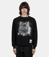 Sweatshirt imprimé chat - K16PO752-B-38 - Mihara yasuhiro