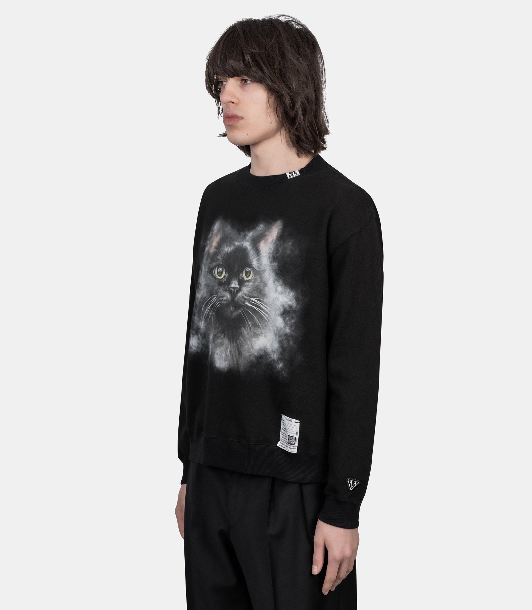 Sweatshirt imprimé chat - K16PO752-B-38 - Mihara yasuhiro