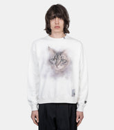 Sweatshirt imprimé chat - K16PO752-W-38 - Mihara yasuhiro