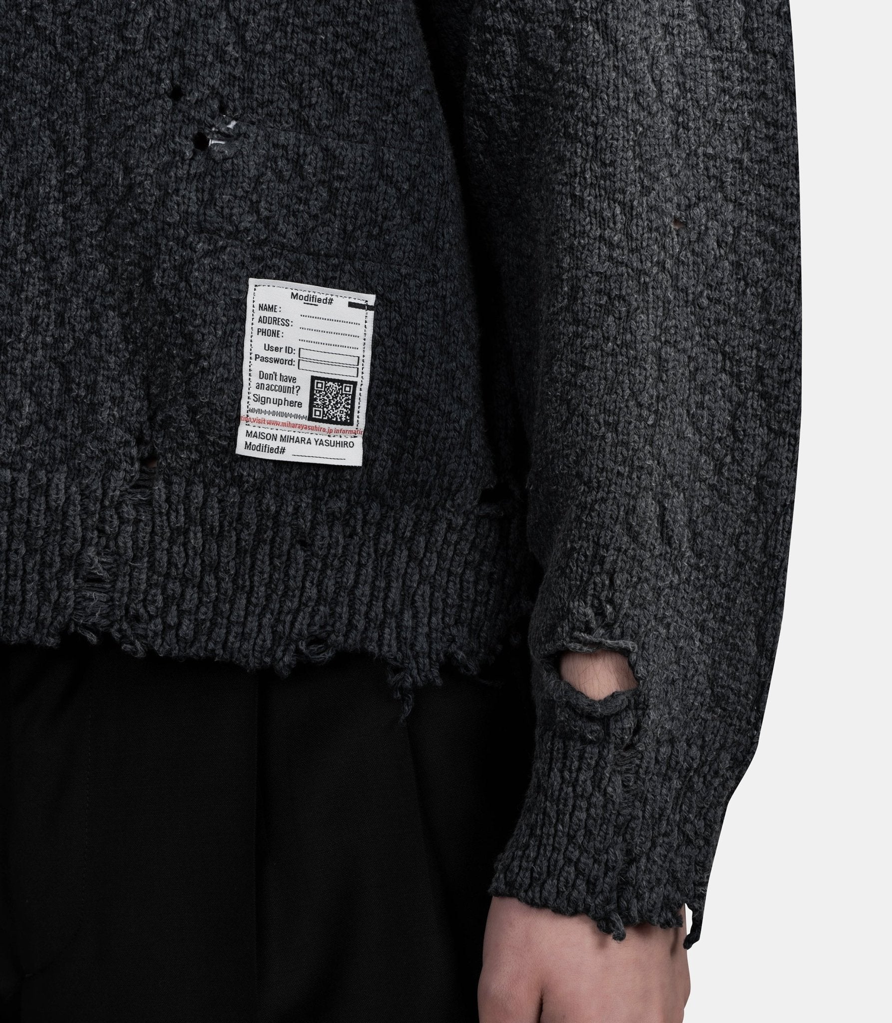Sweatshirt like knit faded - J16SW702-46 - Mihara yasuhiro