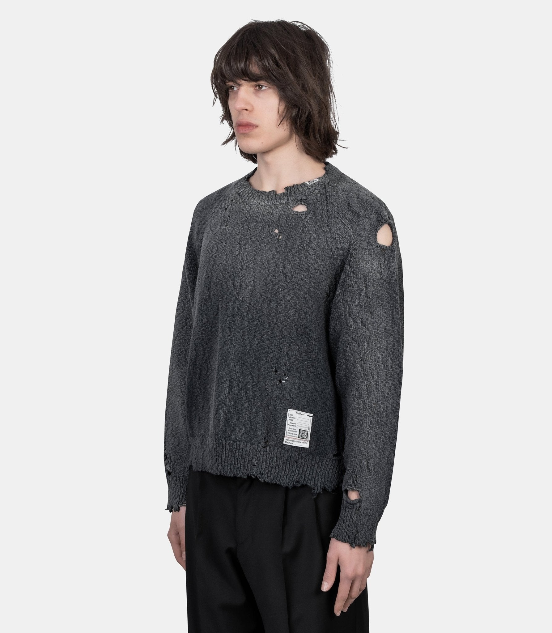 Sweatshirt like knit faded - J16SW702-46 - Mihara yasuhiro
