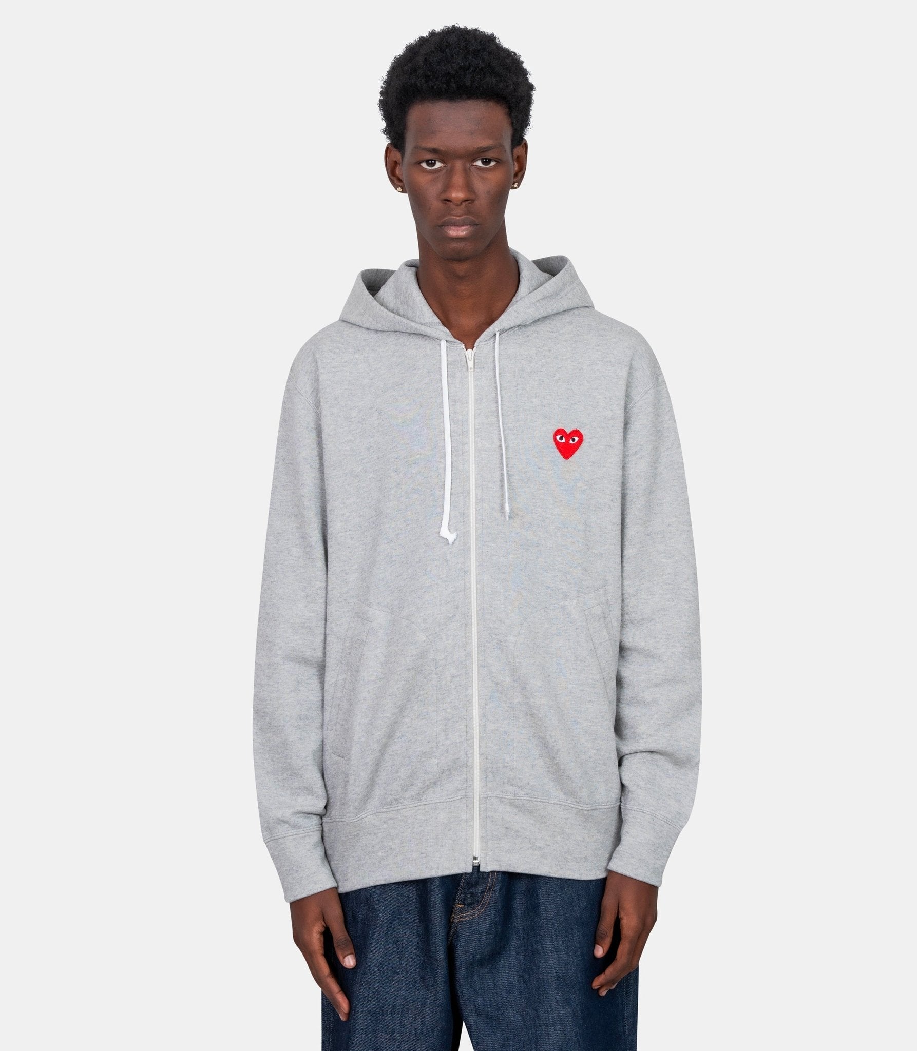Sweatshirt tricoté avec emblème rouge - AX - T168 - 051 - 1 - S - Comme des garçons play