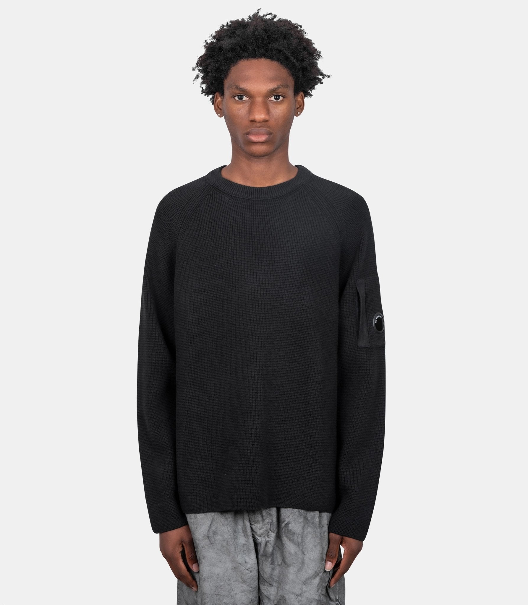 Sweatshirt waffle knit lens-21CMKN057A-110754A-999-S-C.p. company