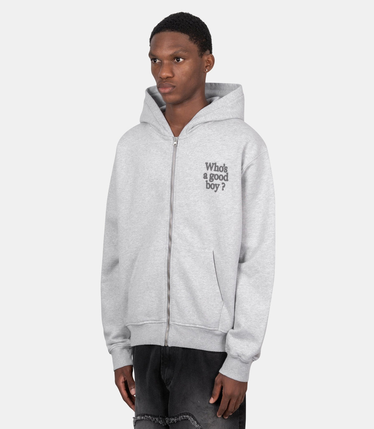 Sweatshirt who's a good boy?-AW26ZHC0101-melangegrey-M-Carne bollente
