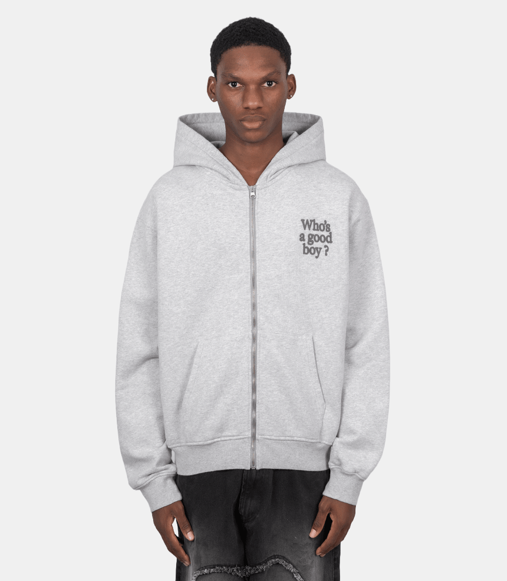 Sweatshirt who's a good boy?-AW26ZHC0101-melangegrey-M-Carne bollente