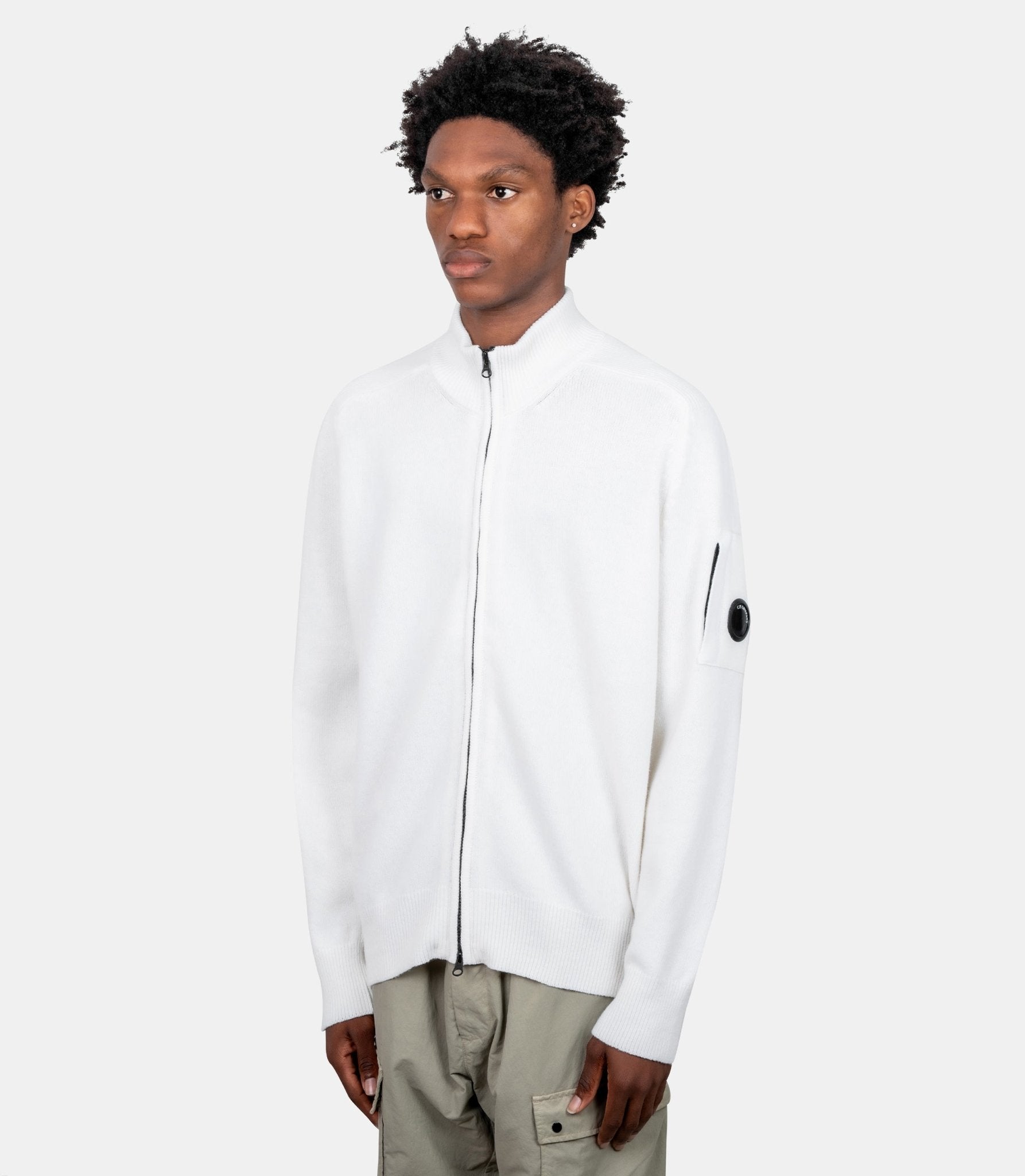 Sweatshirt zippé grs lens-21CMKN088A-110149A-103-S-C.p. company