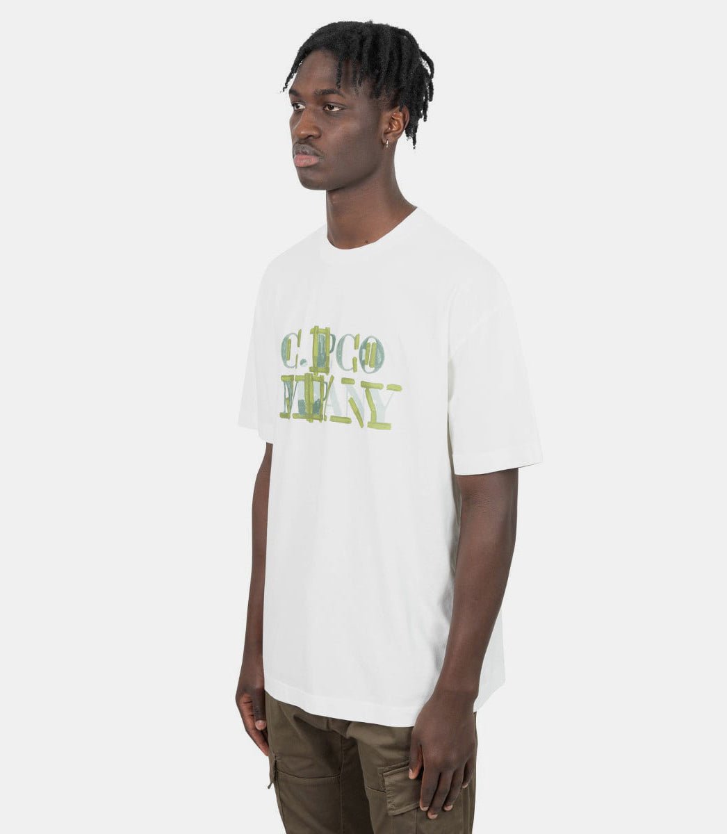 T-shirt 30/1 en jersey à logo flou18CMTS145A - 006586W - 103 - SC.p. company