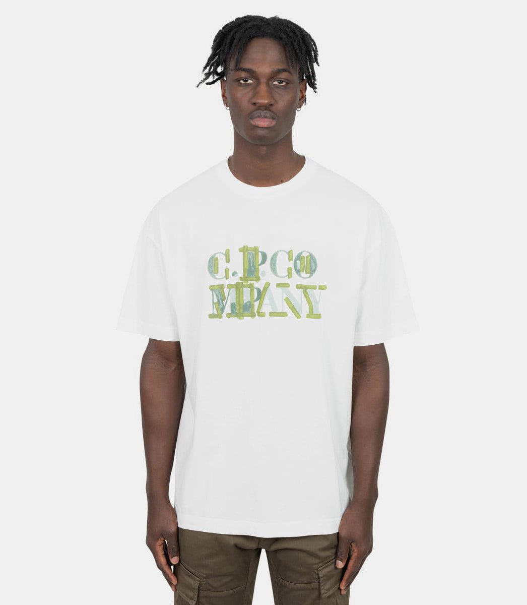 T-shirt 30/1 en jersey à logo flou18CMTS145A - 006586W - 103 - SC.p. company