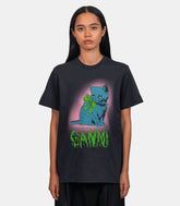 T-shirt à imprimé chat - T4340 - 252 - XS - Ganni