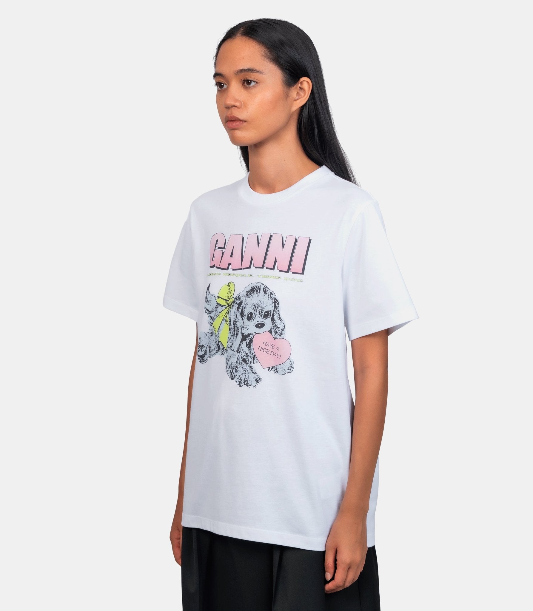 T-shirt à imprimé chiot - T4334 - 151 - XS - Ganni