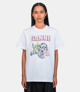 T-shirt à imprimé chiot - T4334 - 151 - XS - Ganni