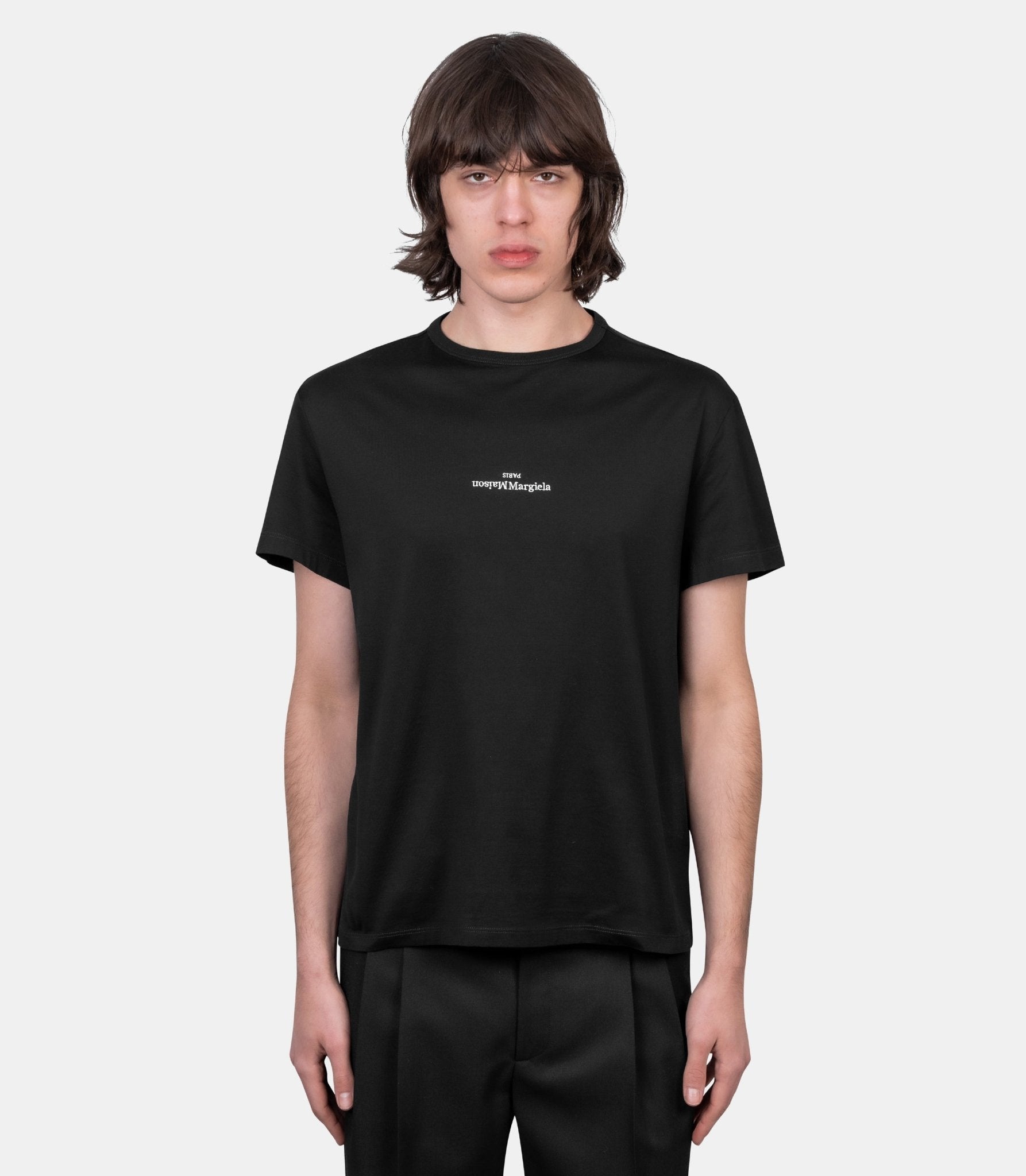 T-shirt à logo déformé - S30GC0701-S22816-900-48 - Maison margiela