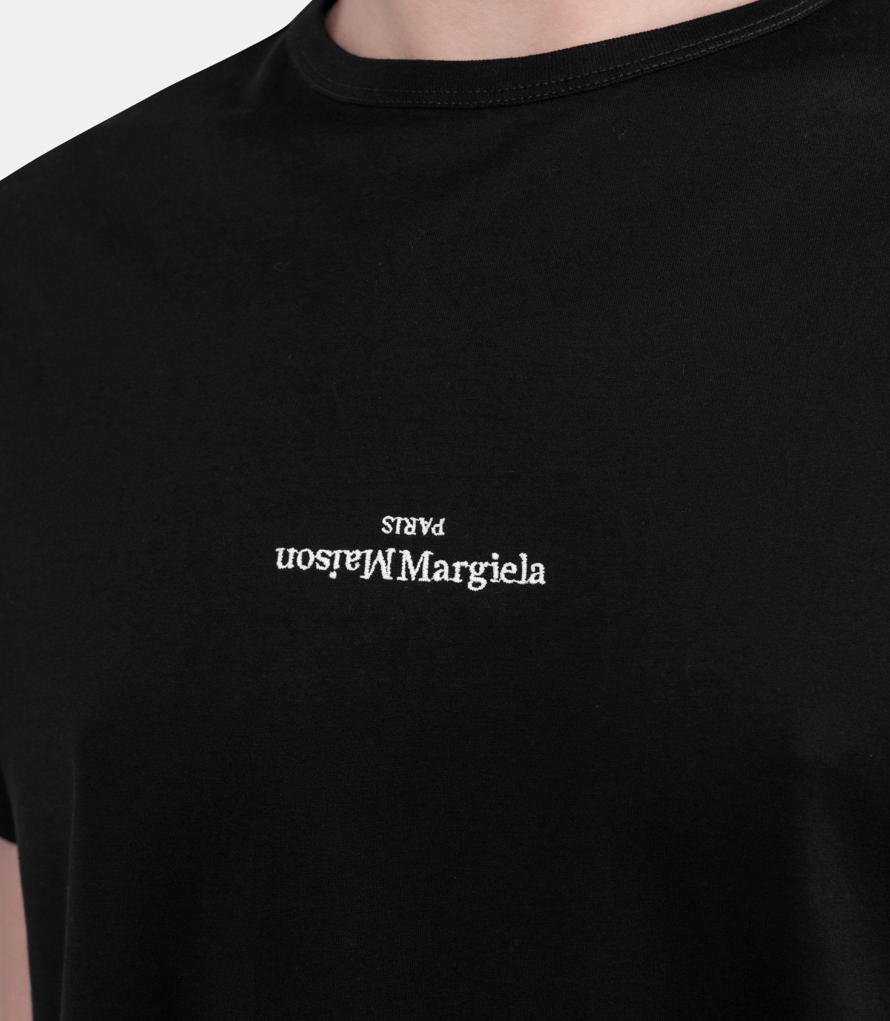 T-shirt à logo déformé - S30GC0701-S22816-900-48 - Maison margiela