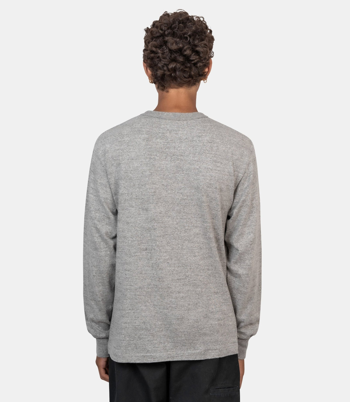 T-shirt à manches longues avec motif graphique-HM32CS043-GRAY-L-Human made