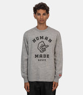 T-shirt à manches longues avec motif graphique-HM32CS043-GRAY-L-Human made