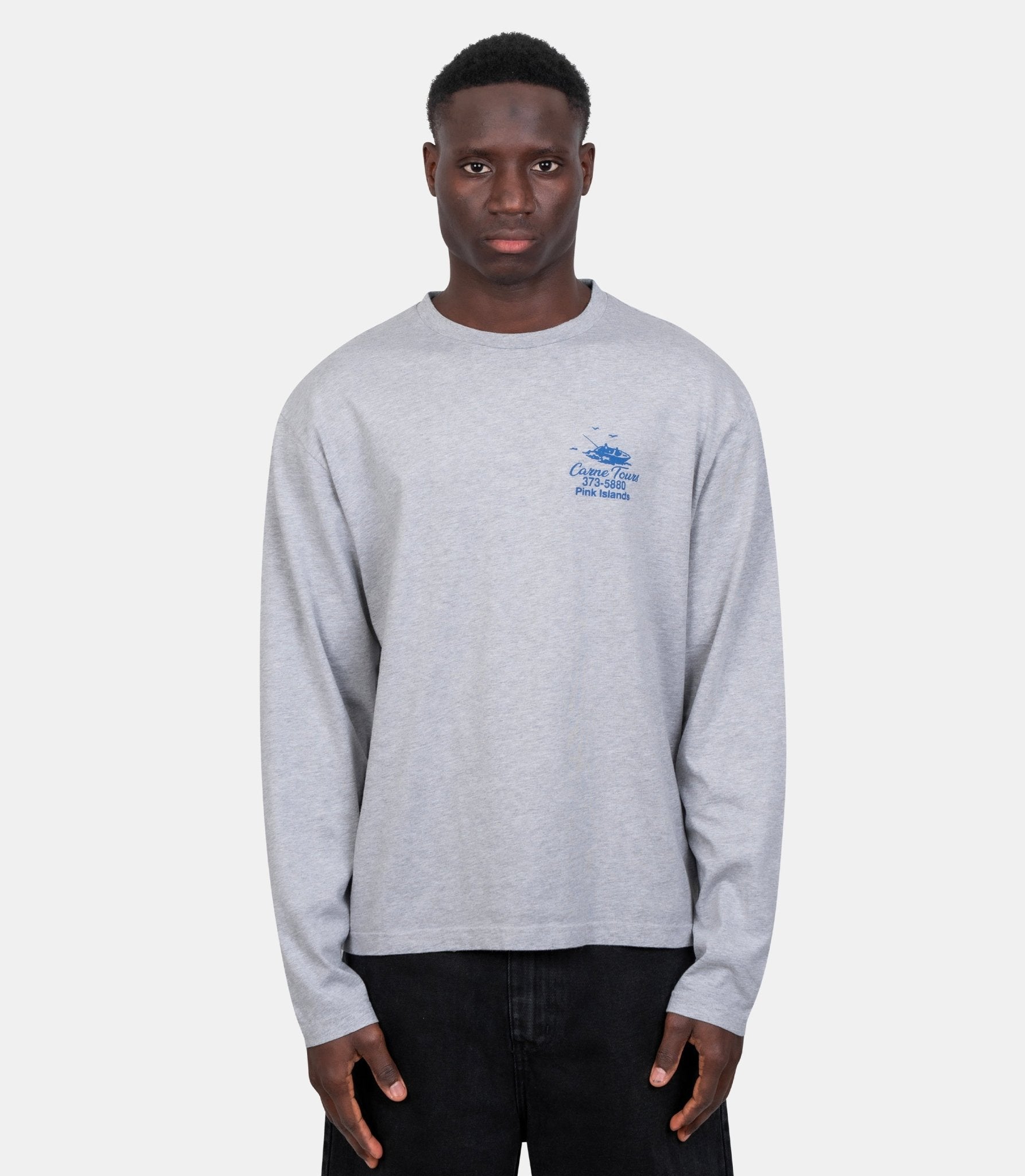 T-shirt à manches longues carne world tour - SS26LT0603-melange-grey-S - Carne bollente