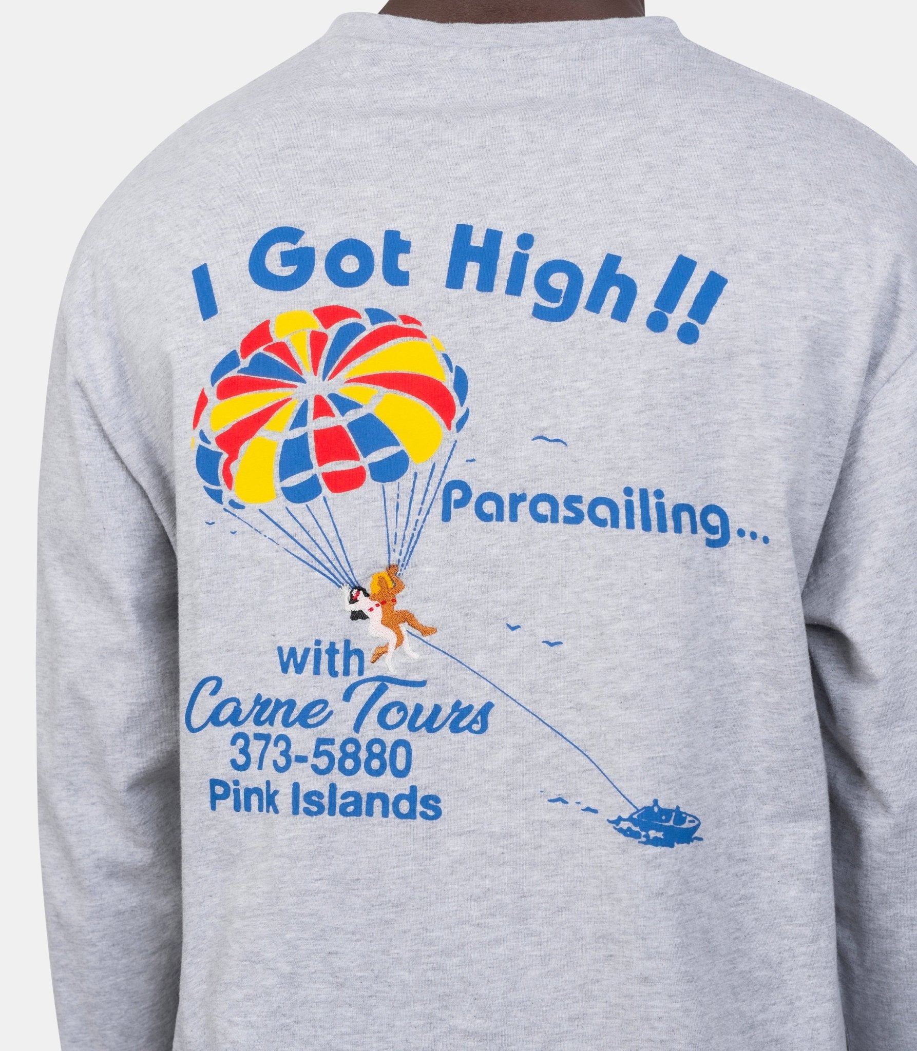 T-shirt à manches longues carne world tour - SS26LT0603-melange-grey-S - Carne bollente