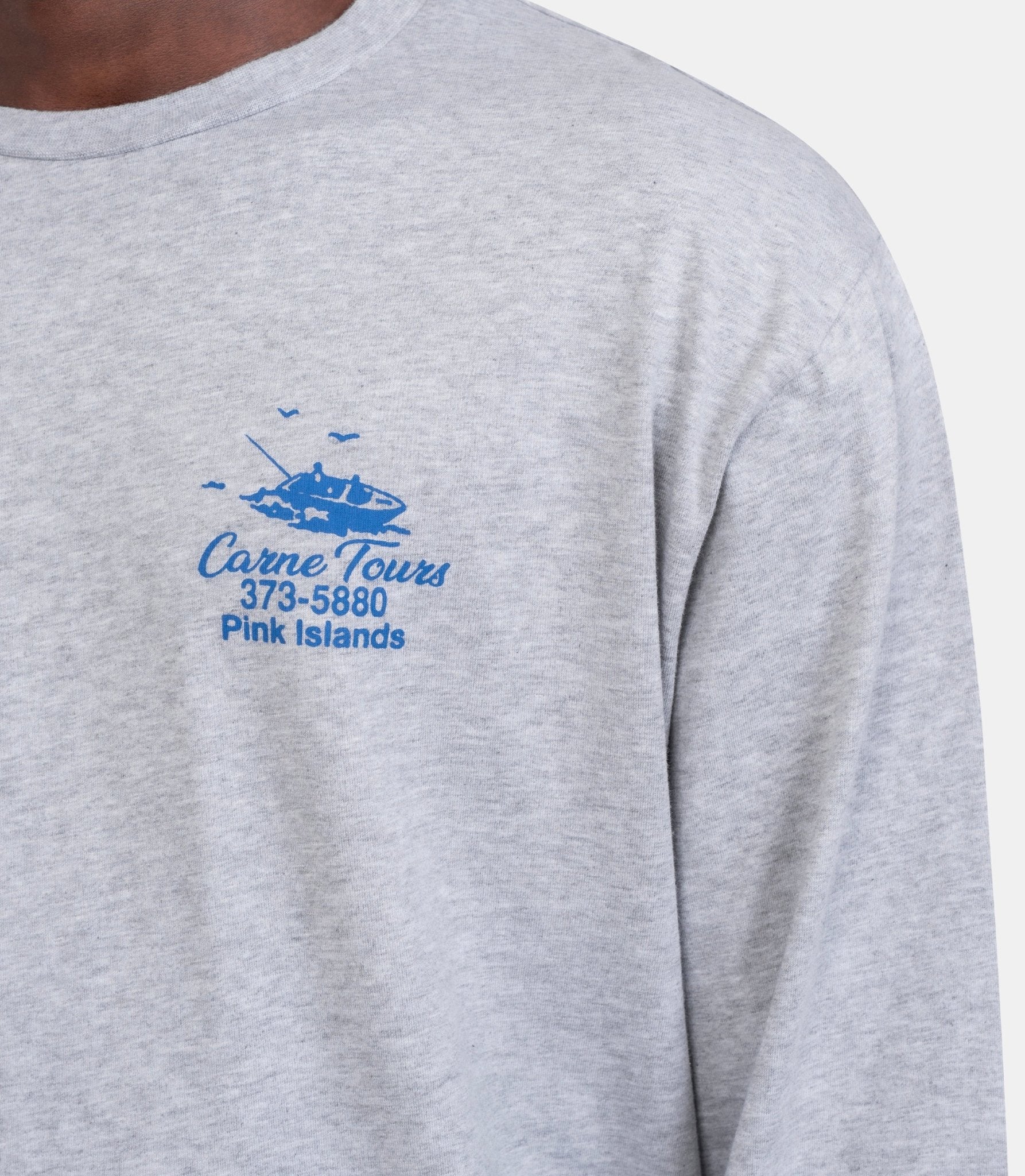 T-shirt à manches longues carne world tour - SS26LT0603-melange-grey-S - Carne bollente