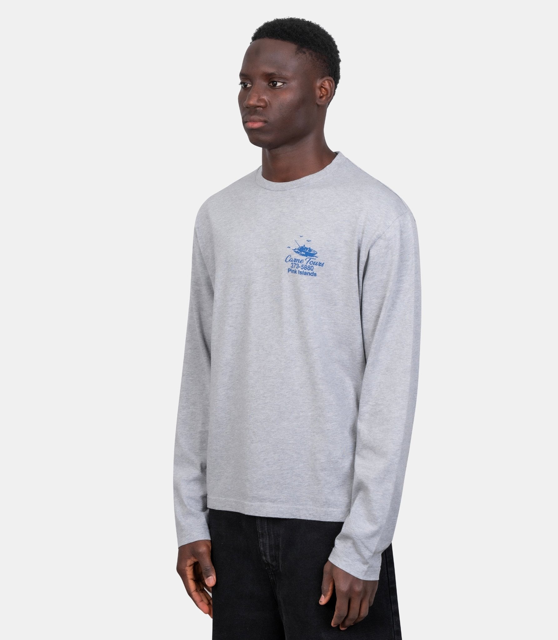 T-shirt à manches longues carne world tour - SS26LT0603-melange-grey-S - Carne bollente