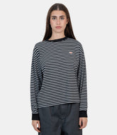 T-shirt à manches longues noir à rayuresDT - C0269 - BLACKxGRAY - FW24 - XSDanton