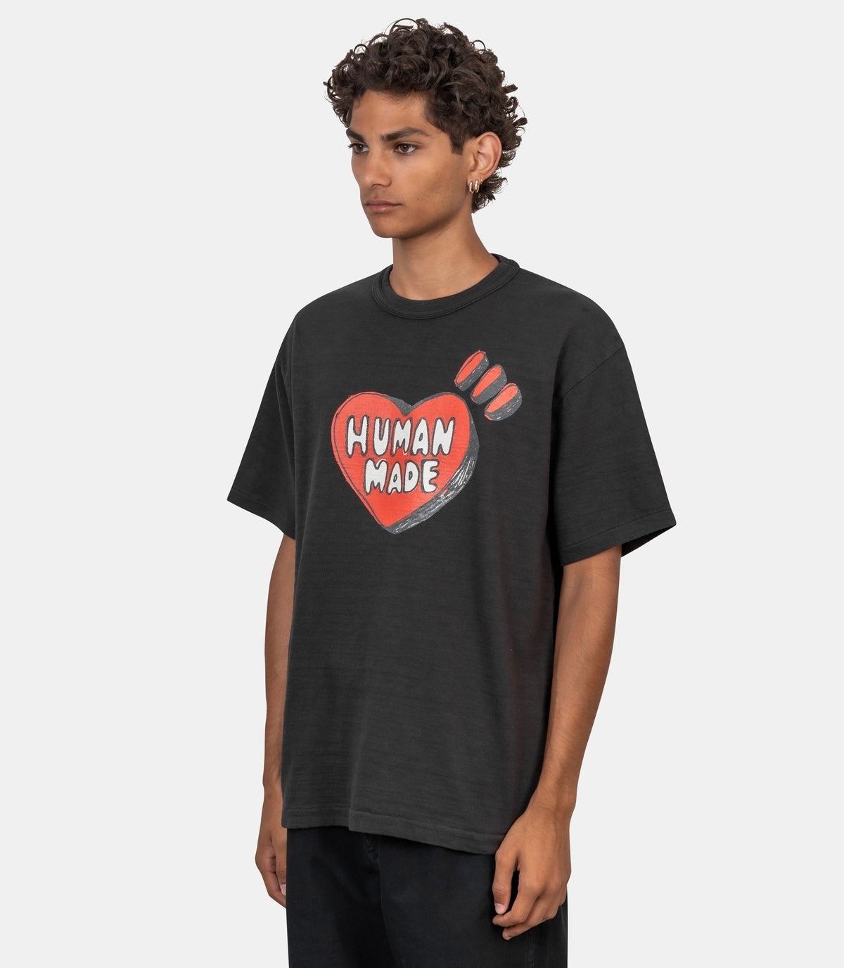 T-shirt avec motif graphique-HM32TE014-BLACK-L-Human made