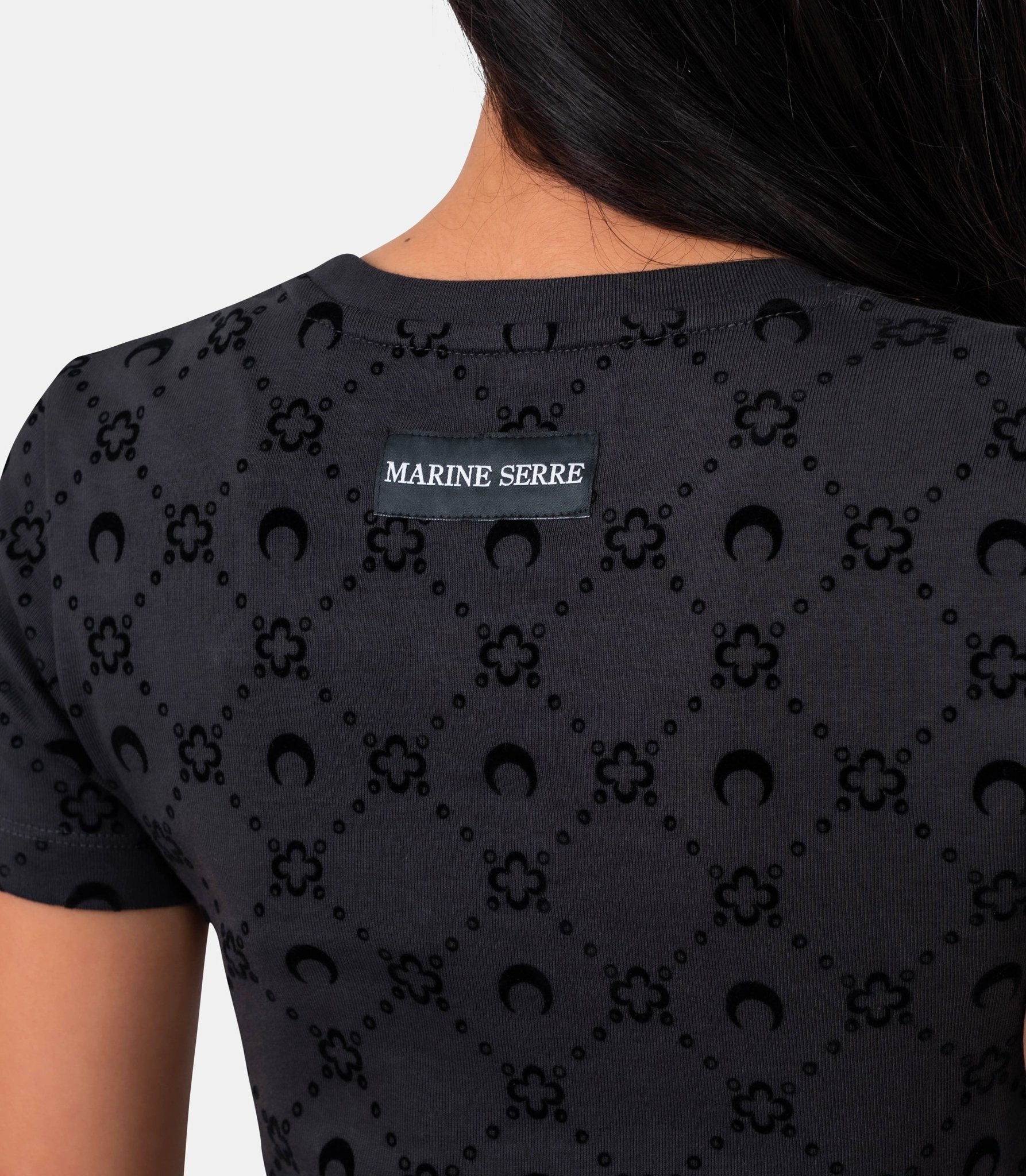 T-shirt baby fit monogram - WTT012ACJER0090-CJER0090-XS - Marine serre