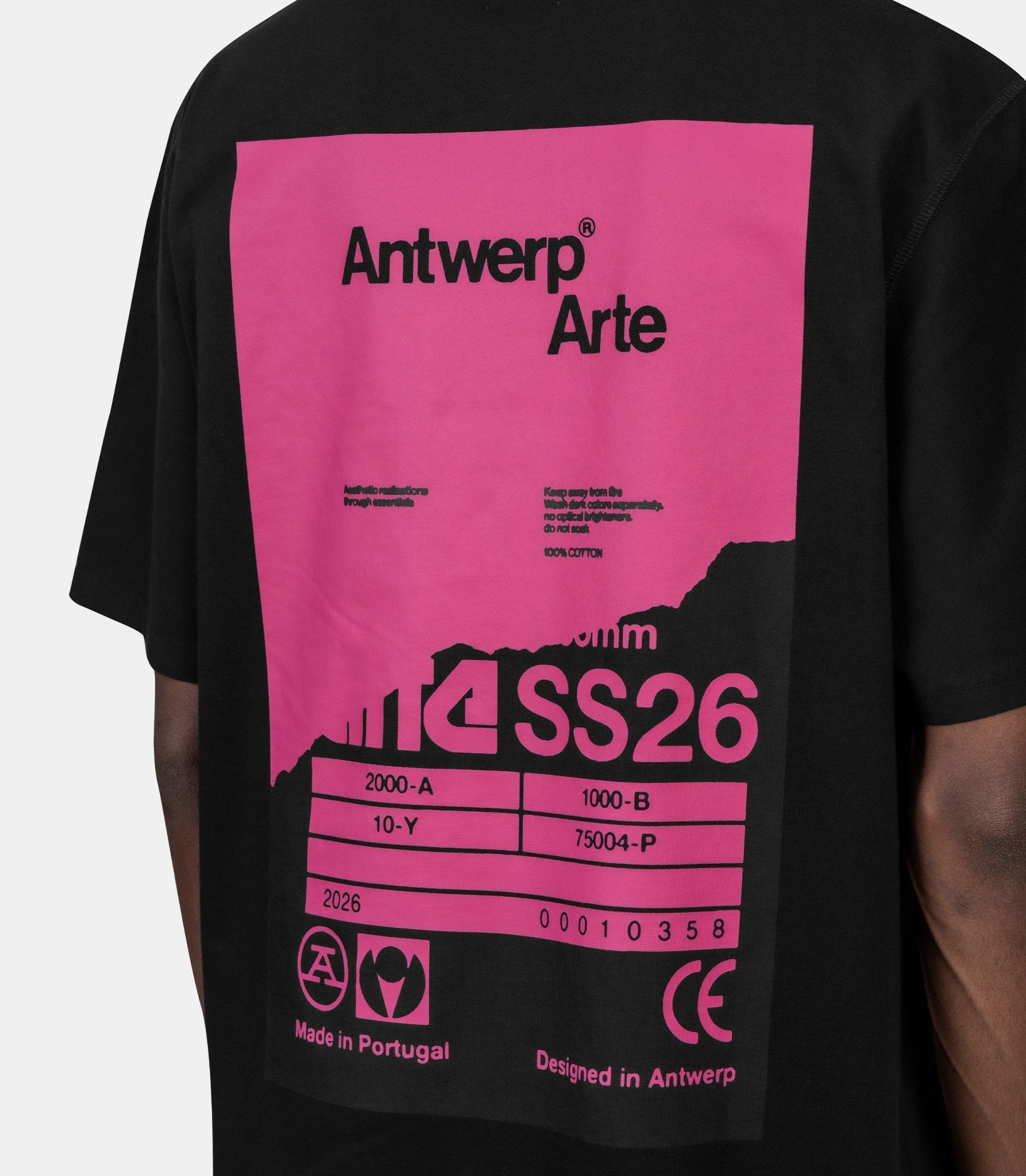 T-shirt back poster - SS26-099T-N-XS - Arte