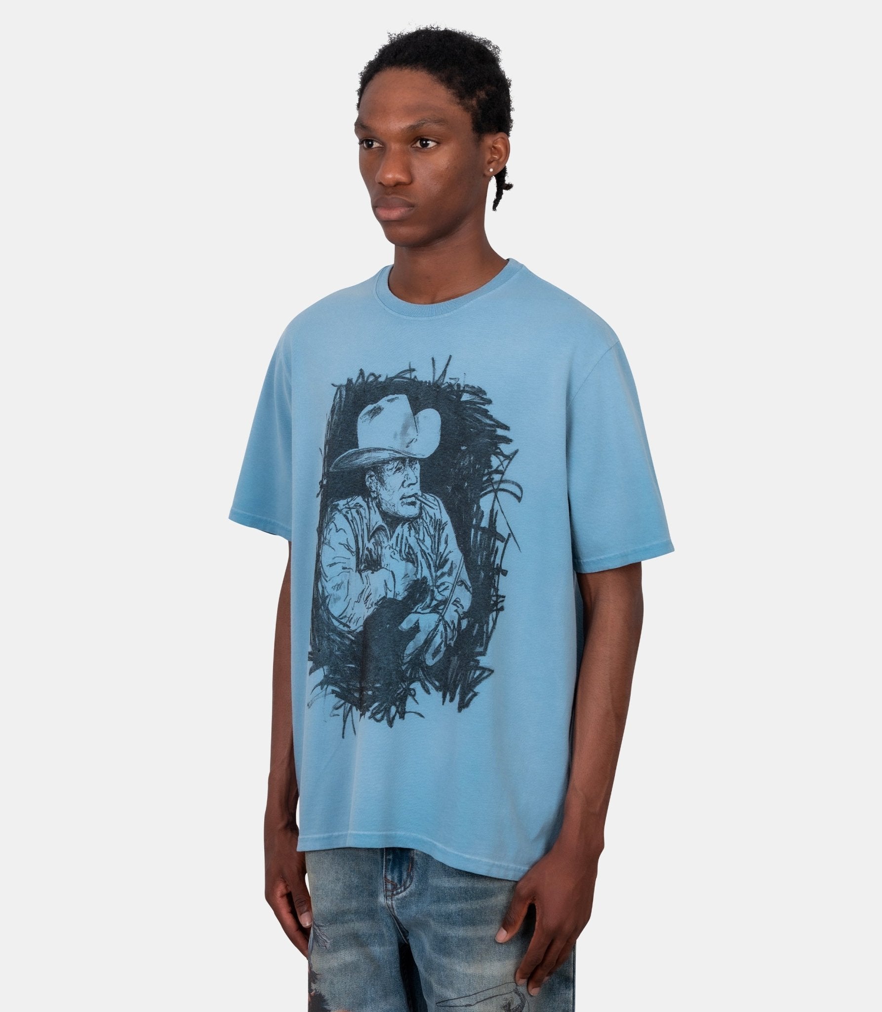 T-shirt best in the west - 01D-04-039-LIGHTBLUE-S - One of these days